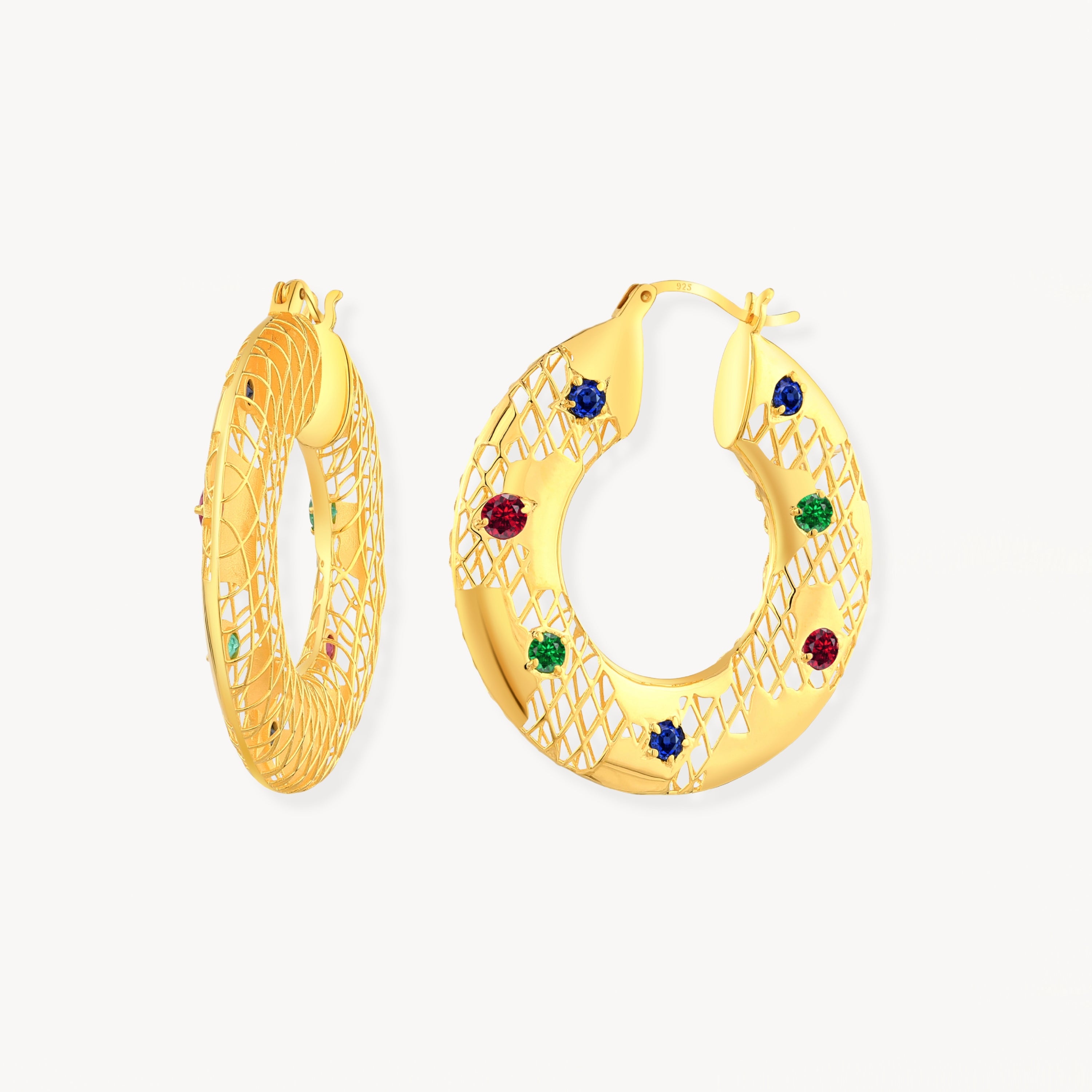 925 STERLING SILVER LE MESH EARRINGS