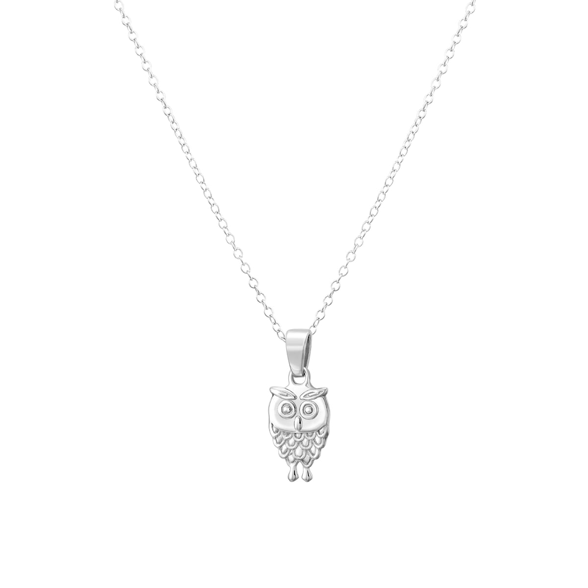 925 STERLING SILVER "OWL" FLAT PENDANT