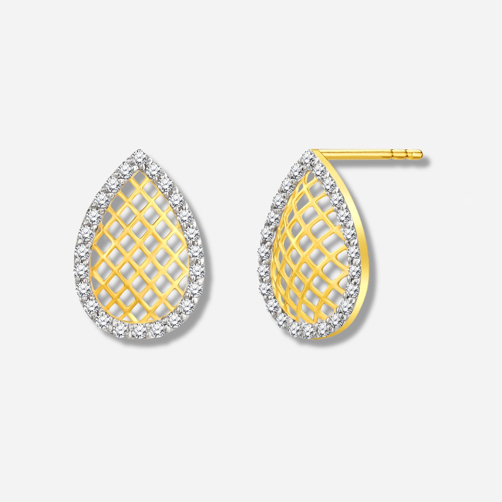 925 STERLING SILVER LE MESH EARRINGS