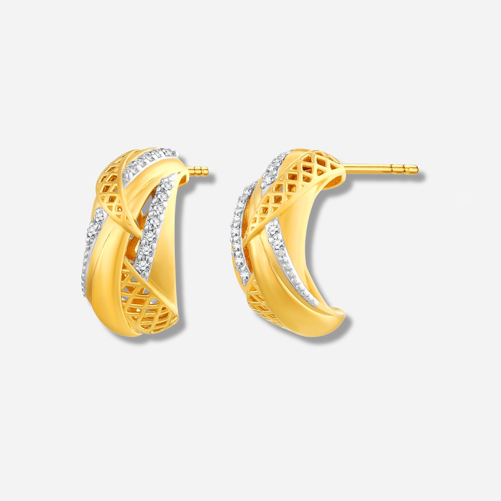 925 STERLING SILVER LE MESH EARRINGS