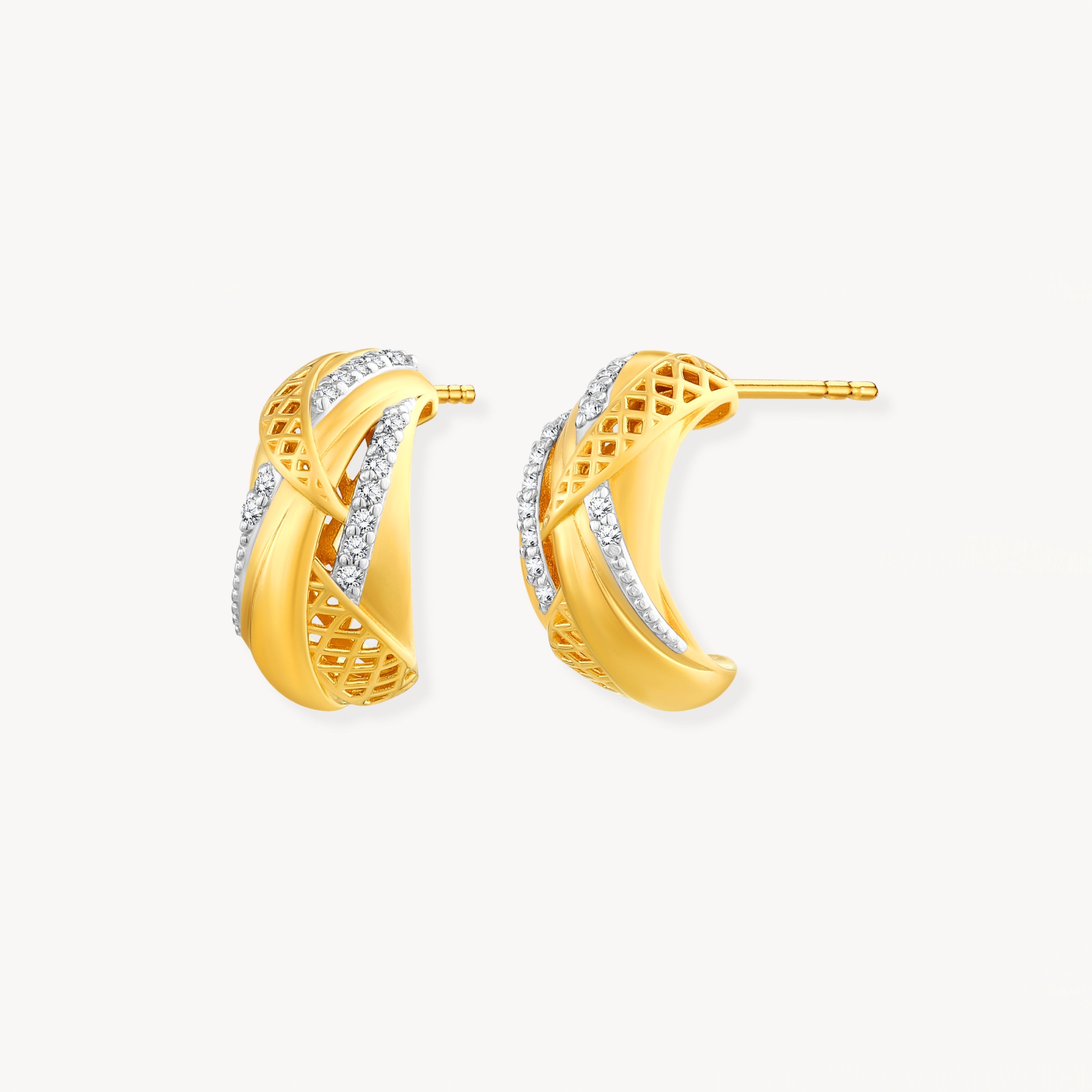 925 STERLING SILVER LE MESH EARRINGS