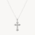 925 STERLING SILVER ANTIQUE PATTERN CROSS PENDANT