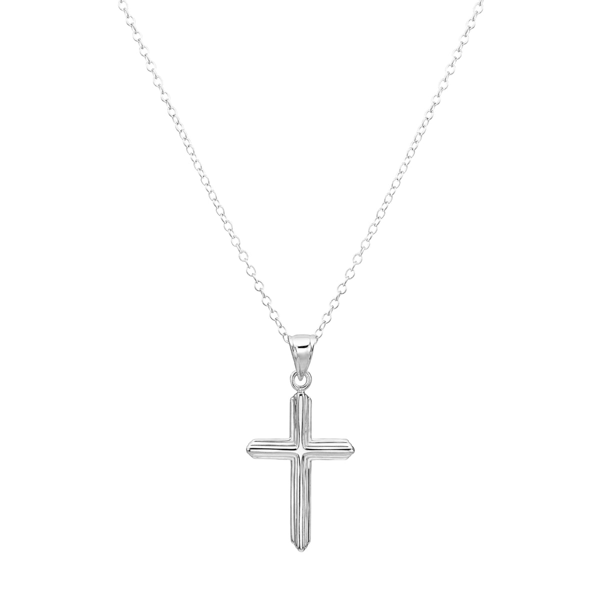 925 STERLING SILVER MODERN CROSS PENDANT