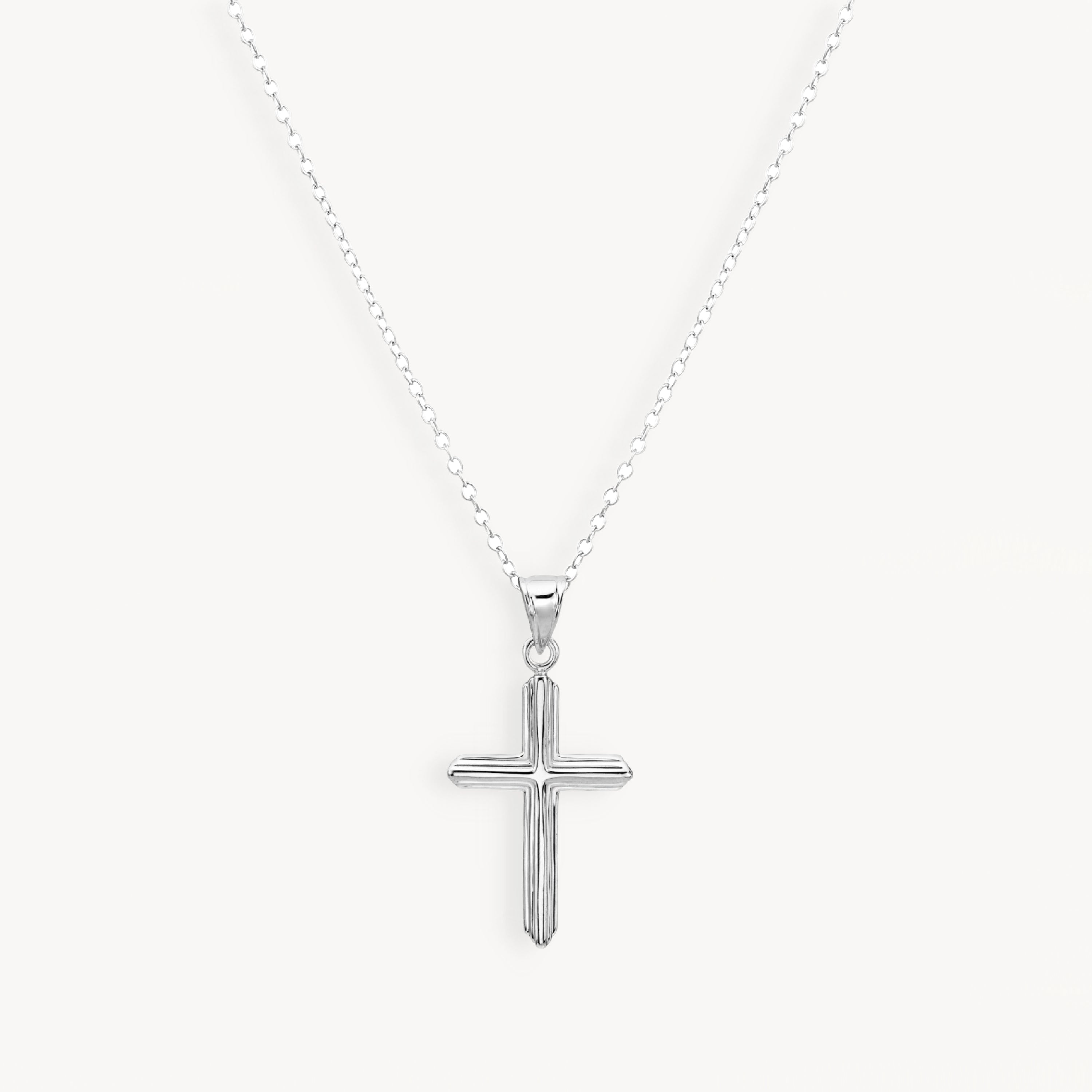 925 STERLING SILVER MODERN CROSS PENDANT