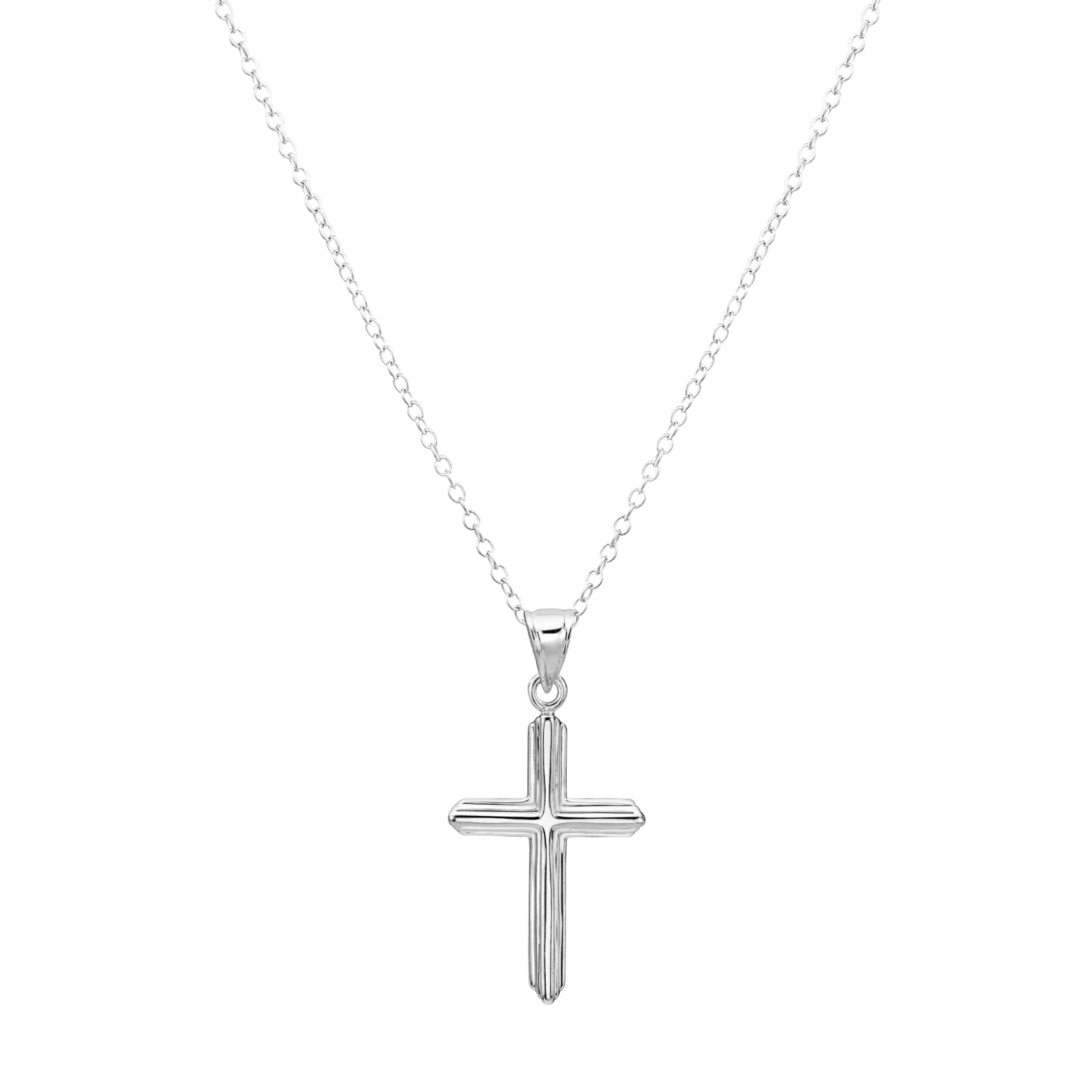 925 STERLING SILVER MODERN CROSS PENDANT
