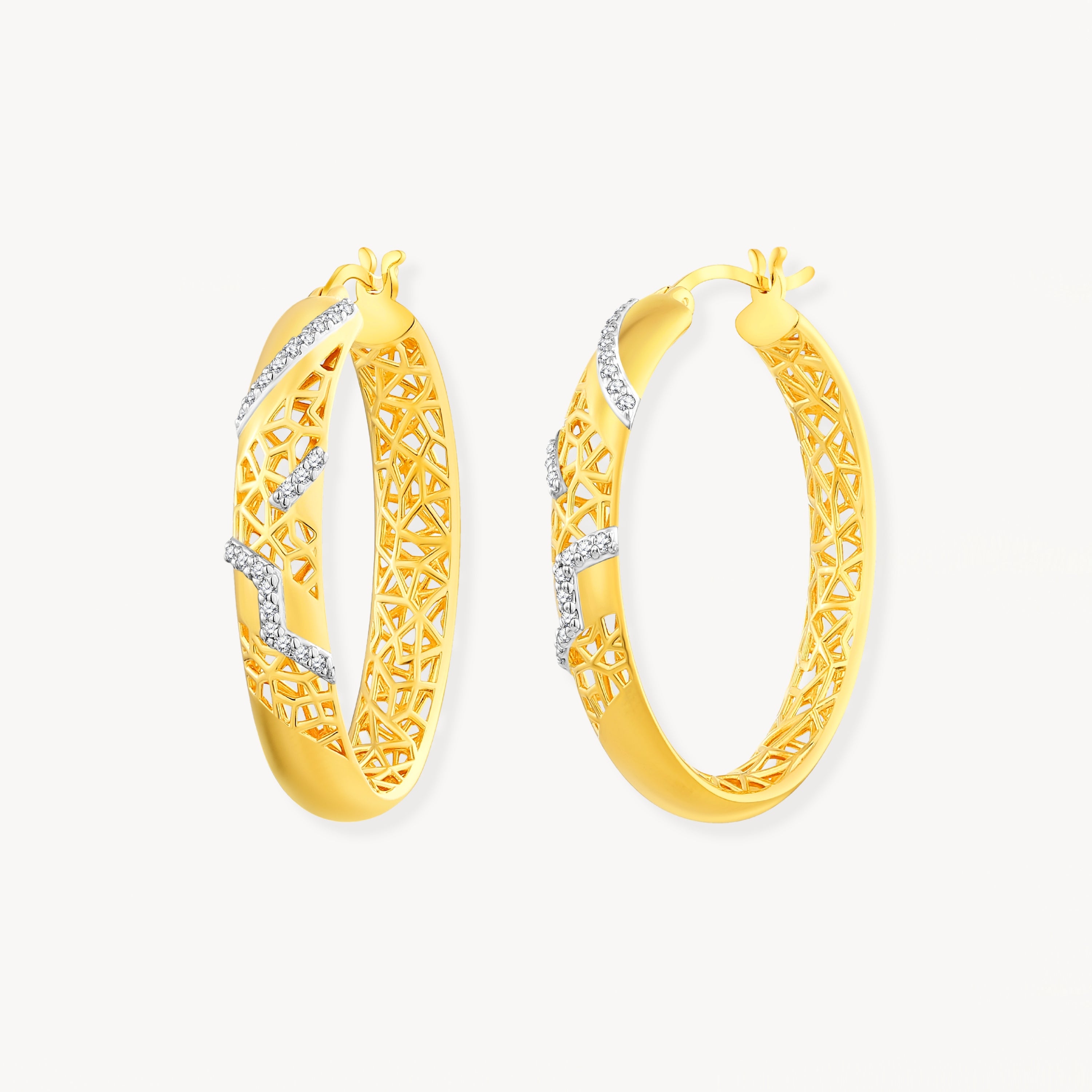 925 STERLING SILVER LE MESH EARRINGS