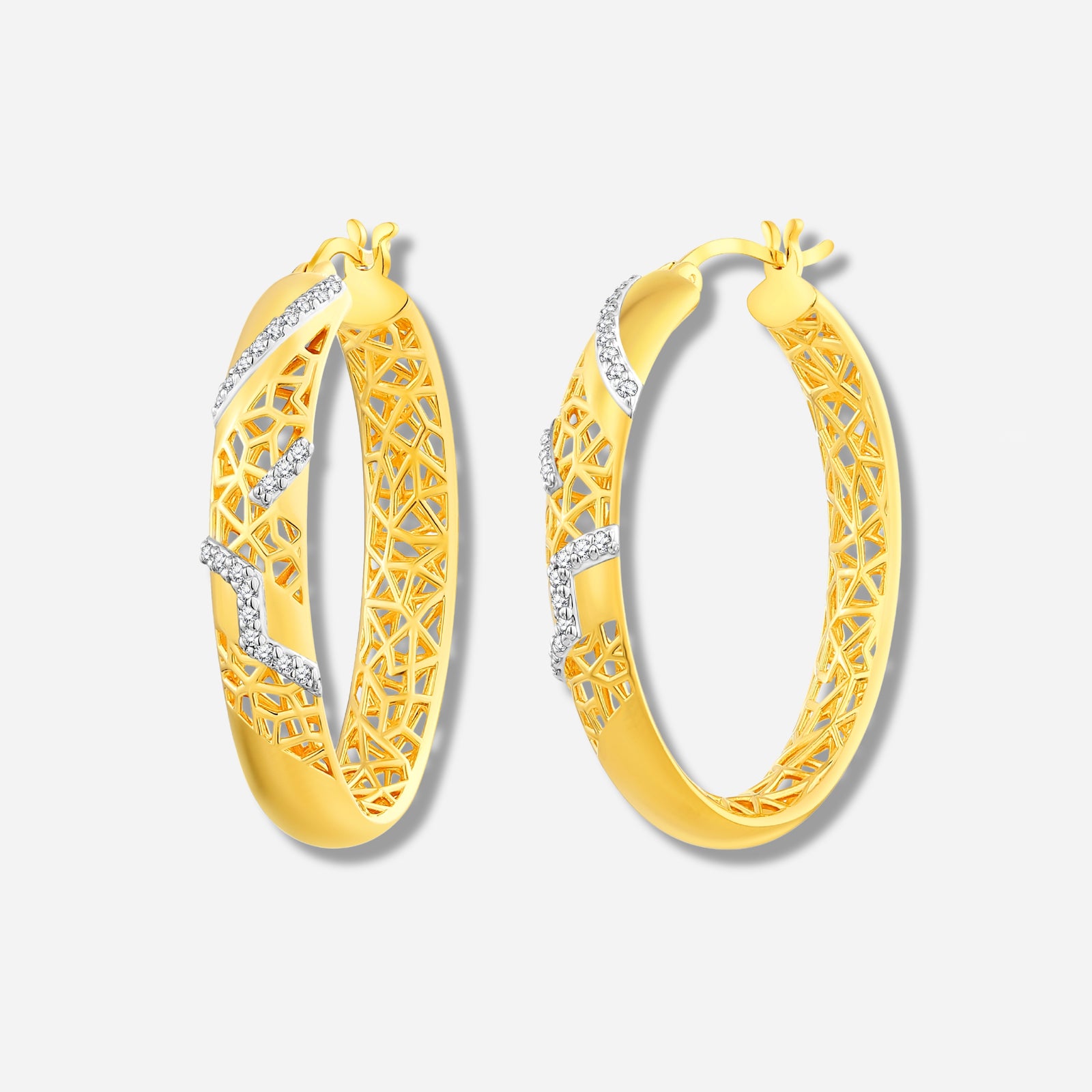 925 STERLING SILVER LE MESH EARRINGS