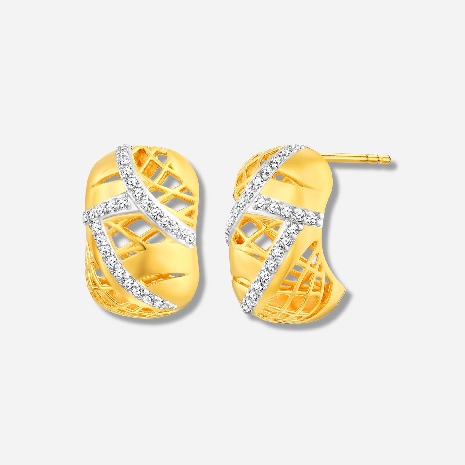 925 STERLING SILVER LE MESH EARRINGS