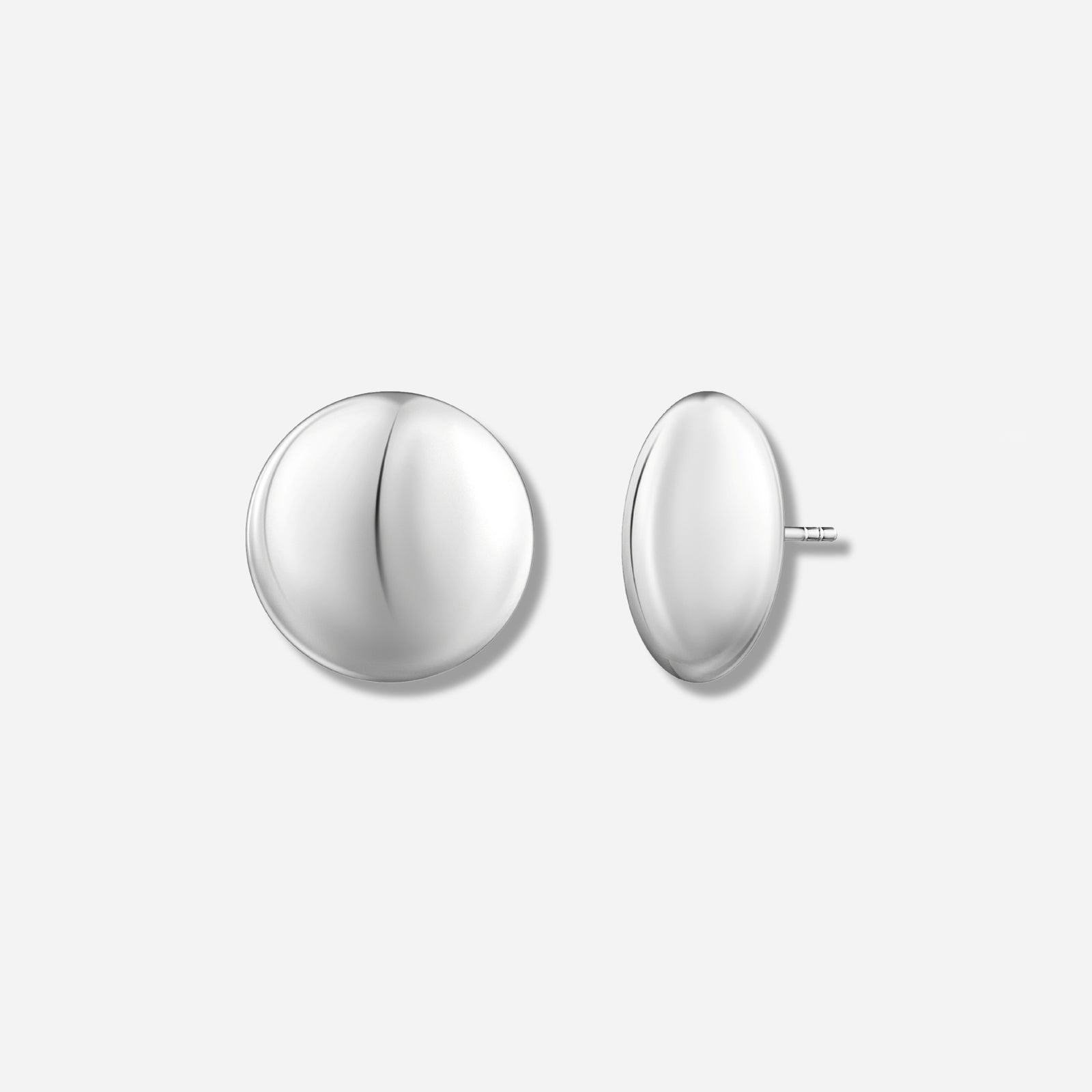 925 STERLING SILVER ROUND STUD EARRINGS