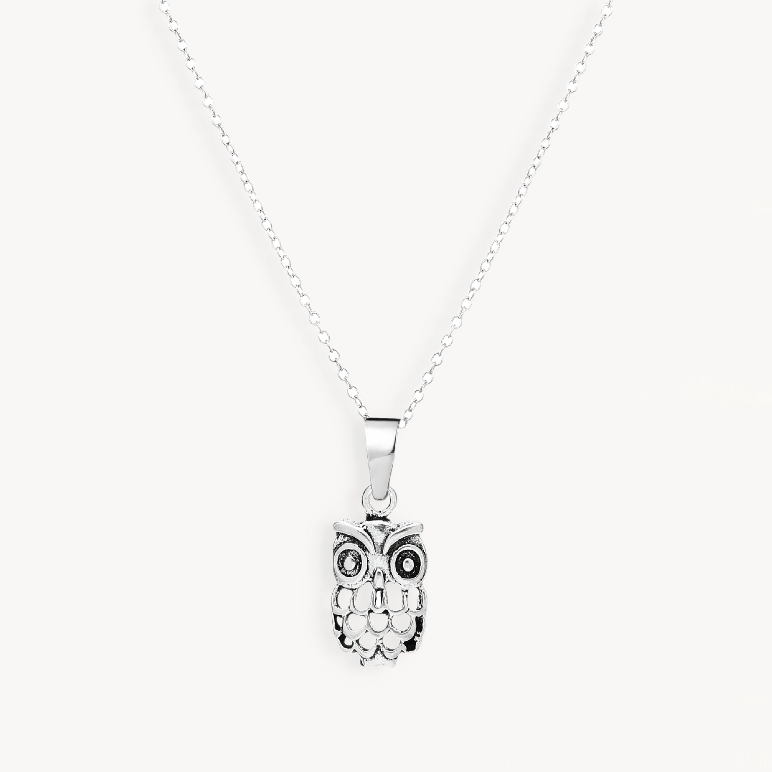 925 STERLING SILVER OWL TINY PENDANT