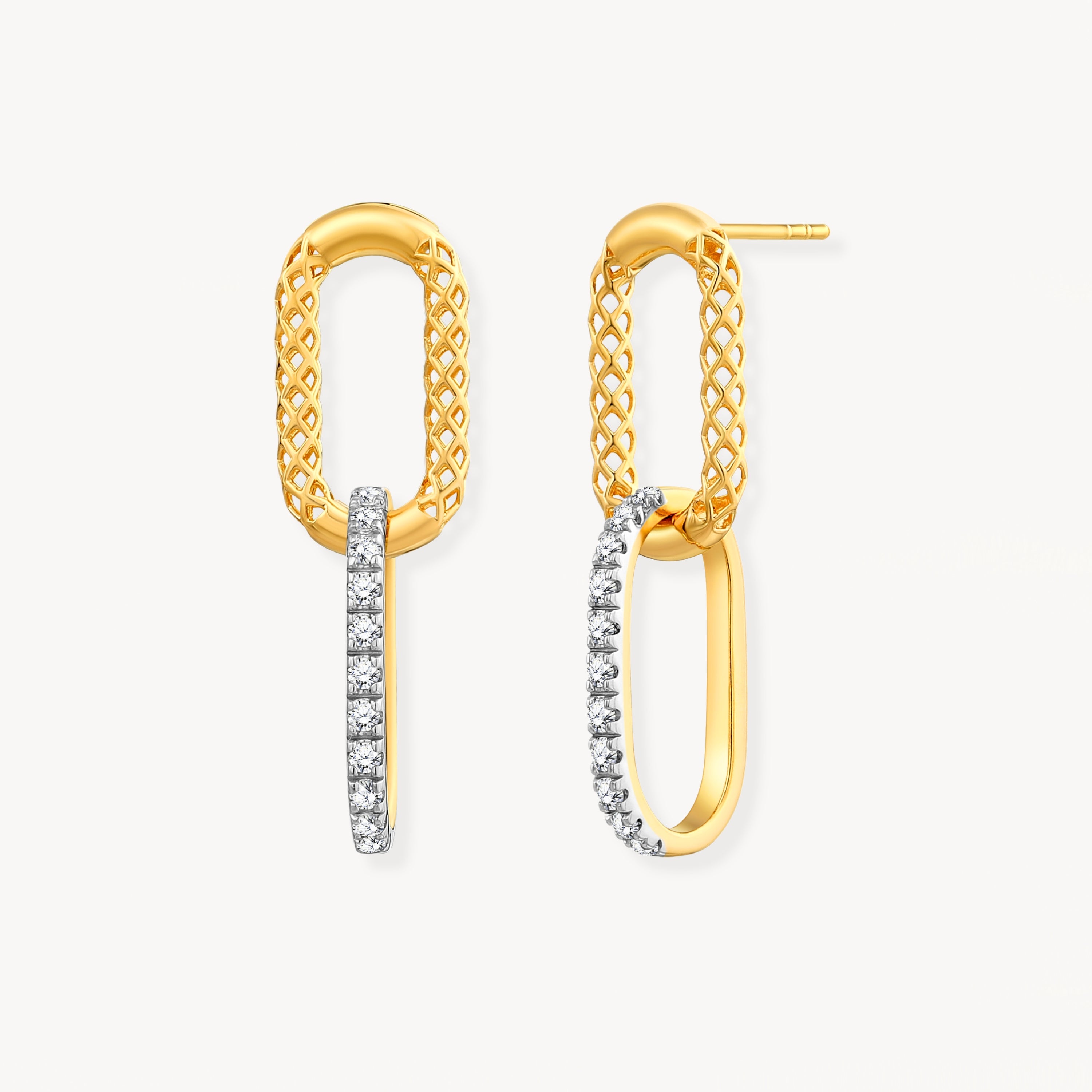 925 STERLING SILVER LE MESH EARRINGS