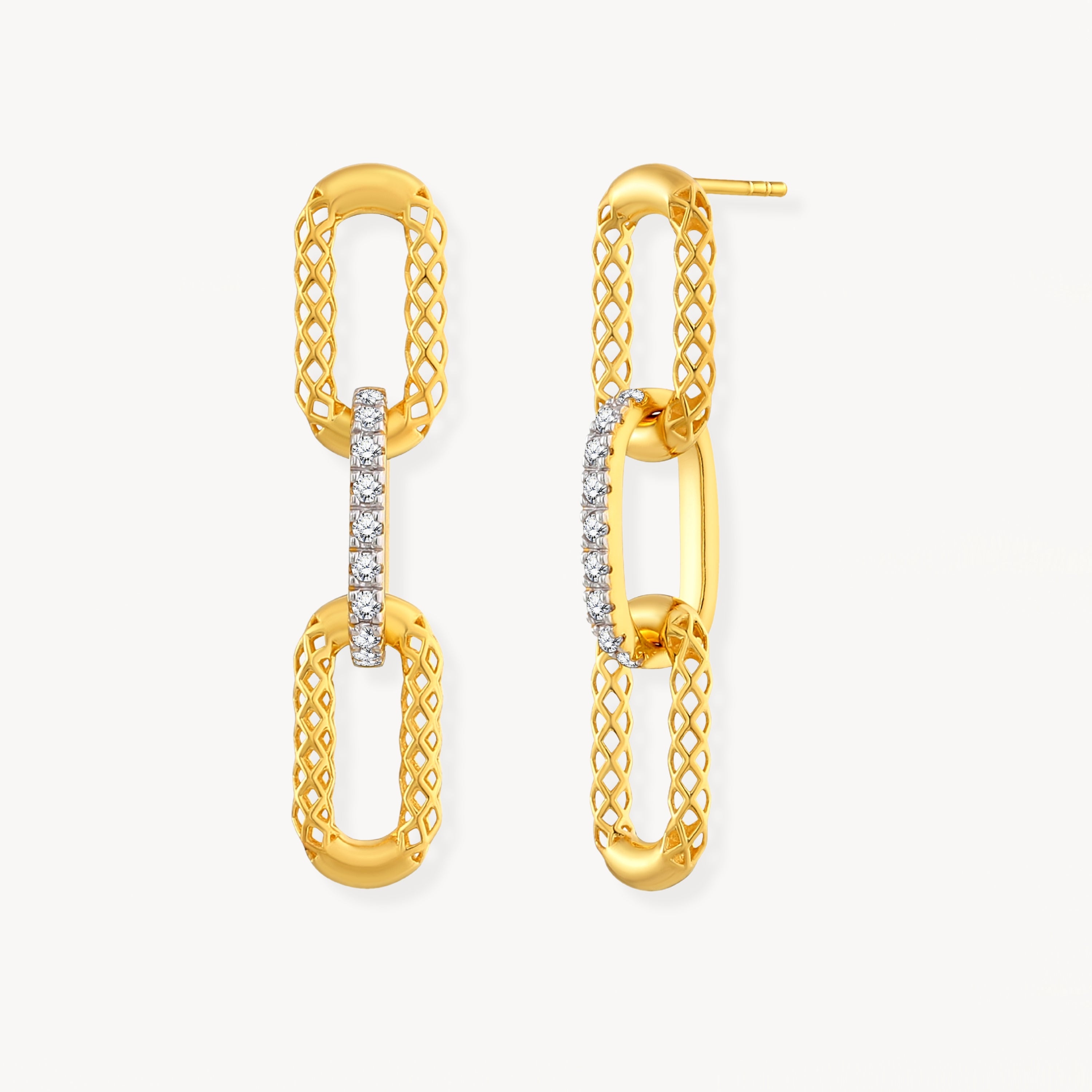 925 STERLING SILVER LE MESH EARRINGS
