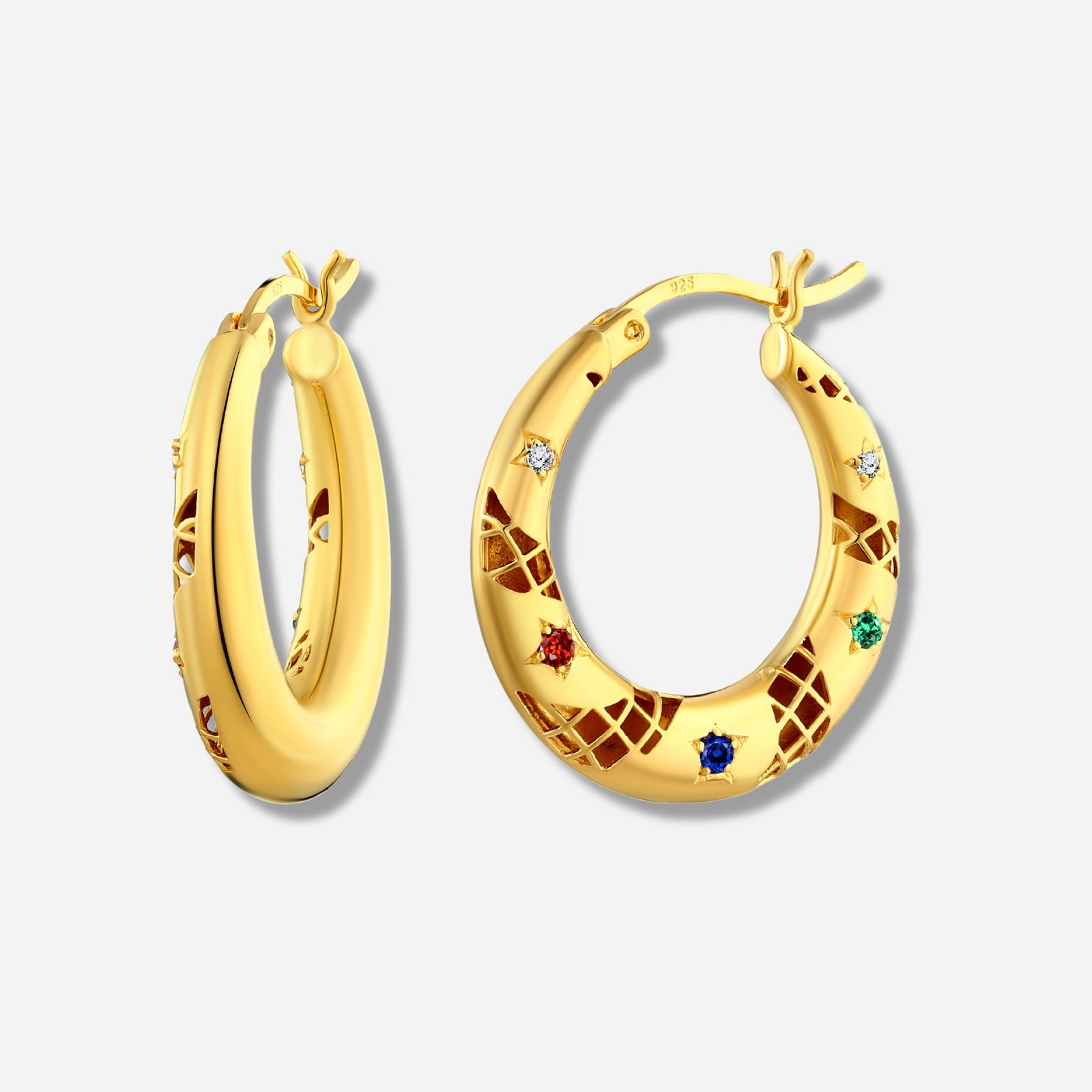 925 STERLING SILVER LE MESH EARRINGS