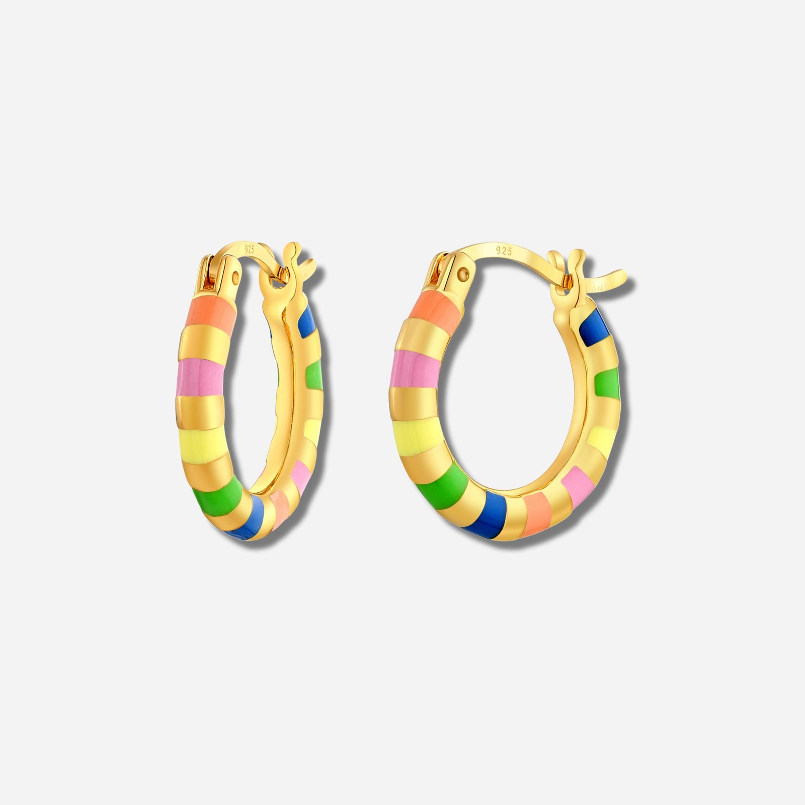 925 STERLING SILVER EARRINGS WITH ENAMEL