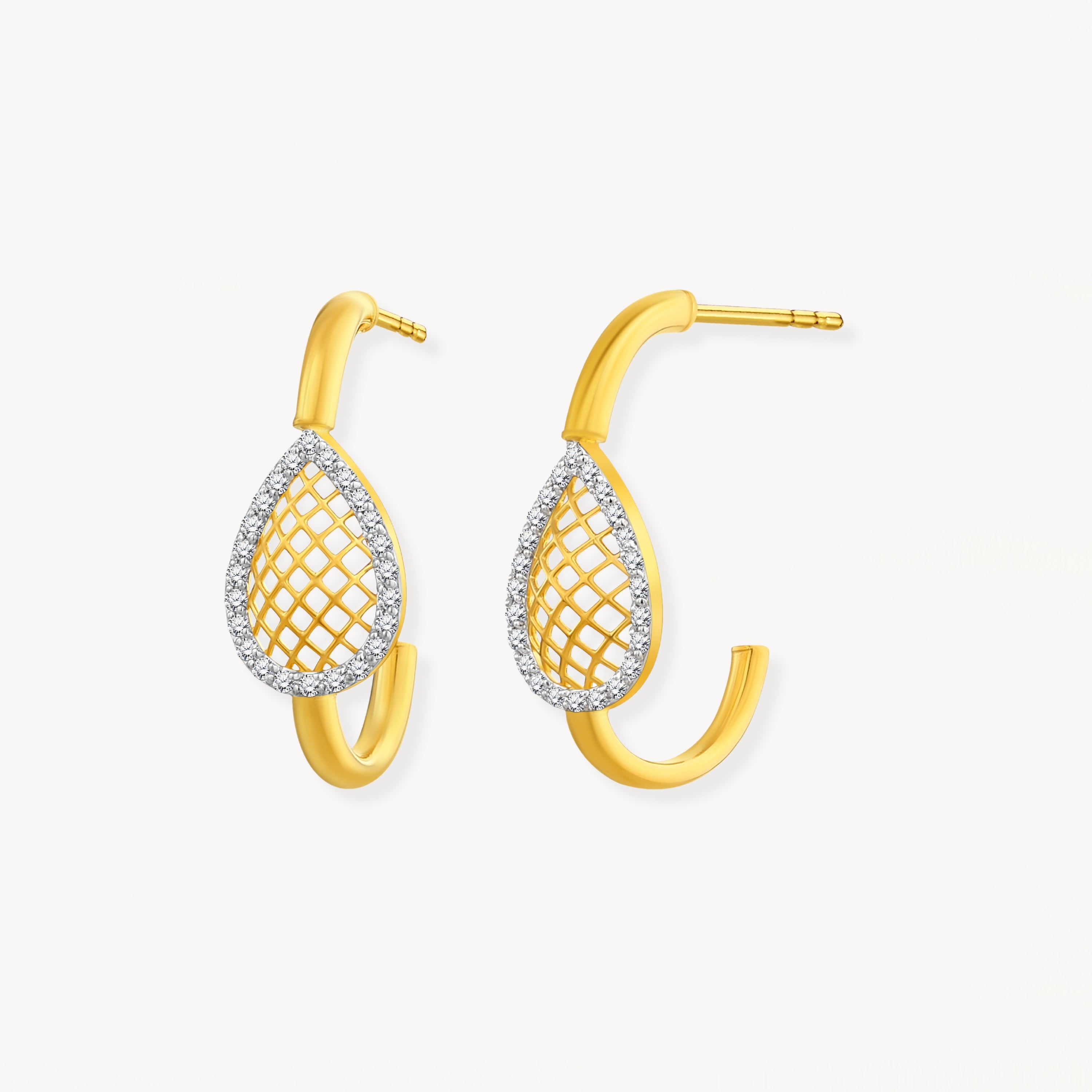 925 STERLING SILVER LE MESH EARRINGS