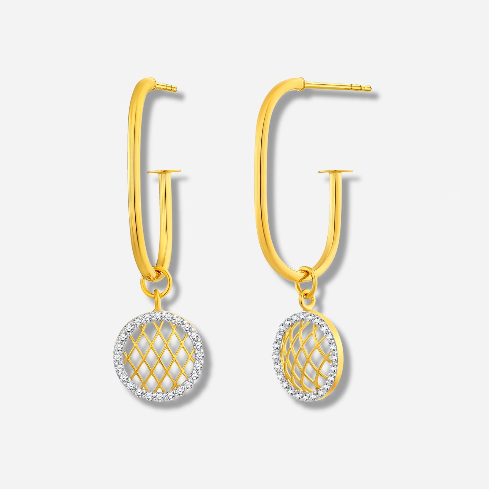 925 STERLING SILVER LE MESH EARRINGS