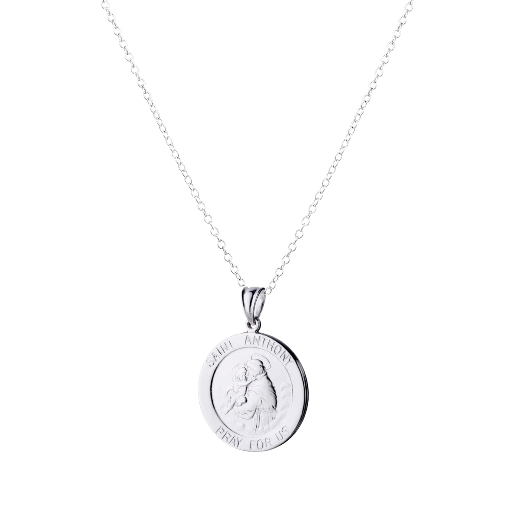 925 STERLING SILVER 22.0 MM. SAINT ANTHONY PENDANT