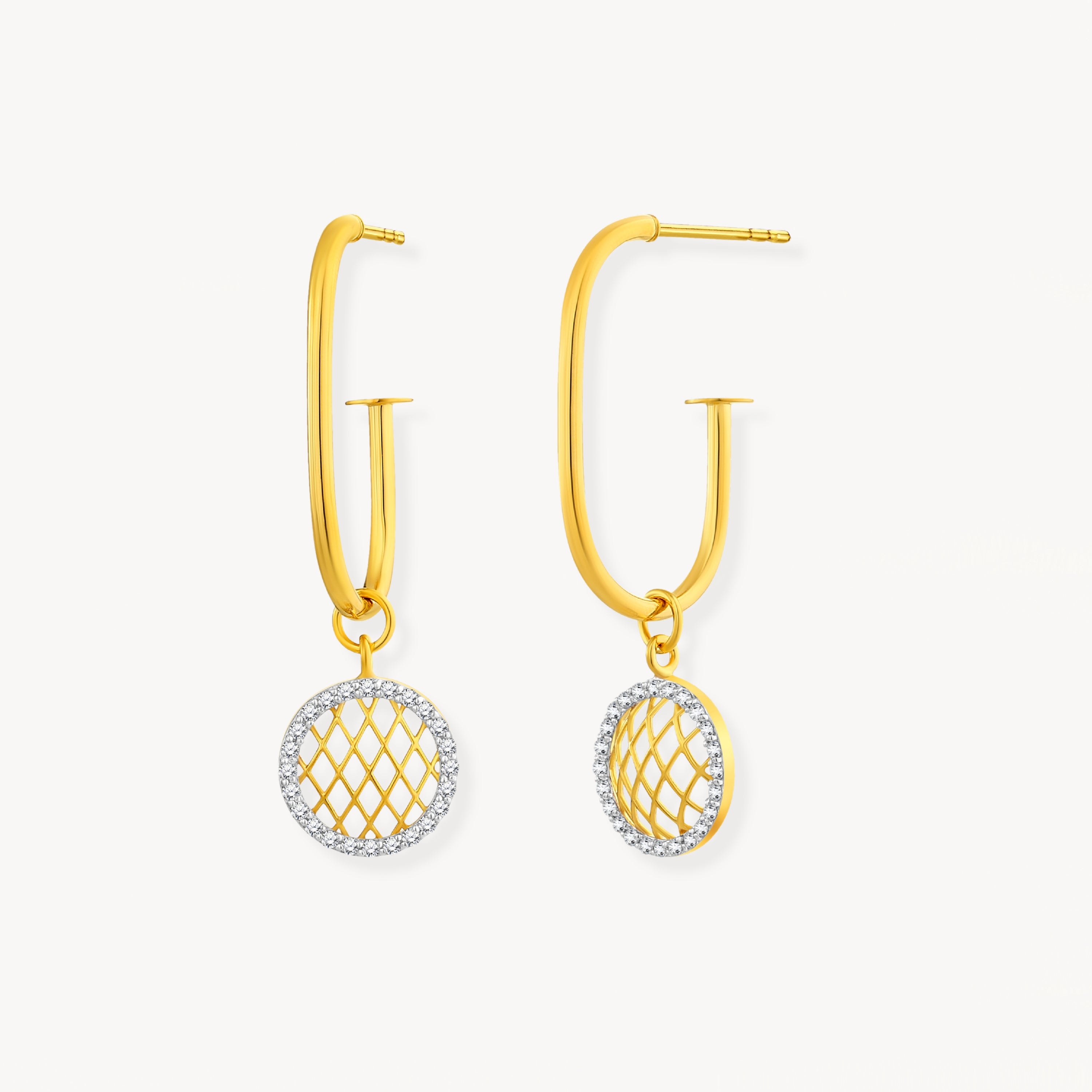 925 STERLING SILVER LE MESH EARRINGS