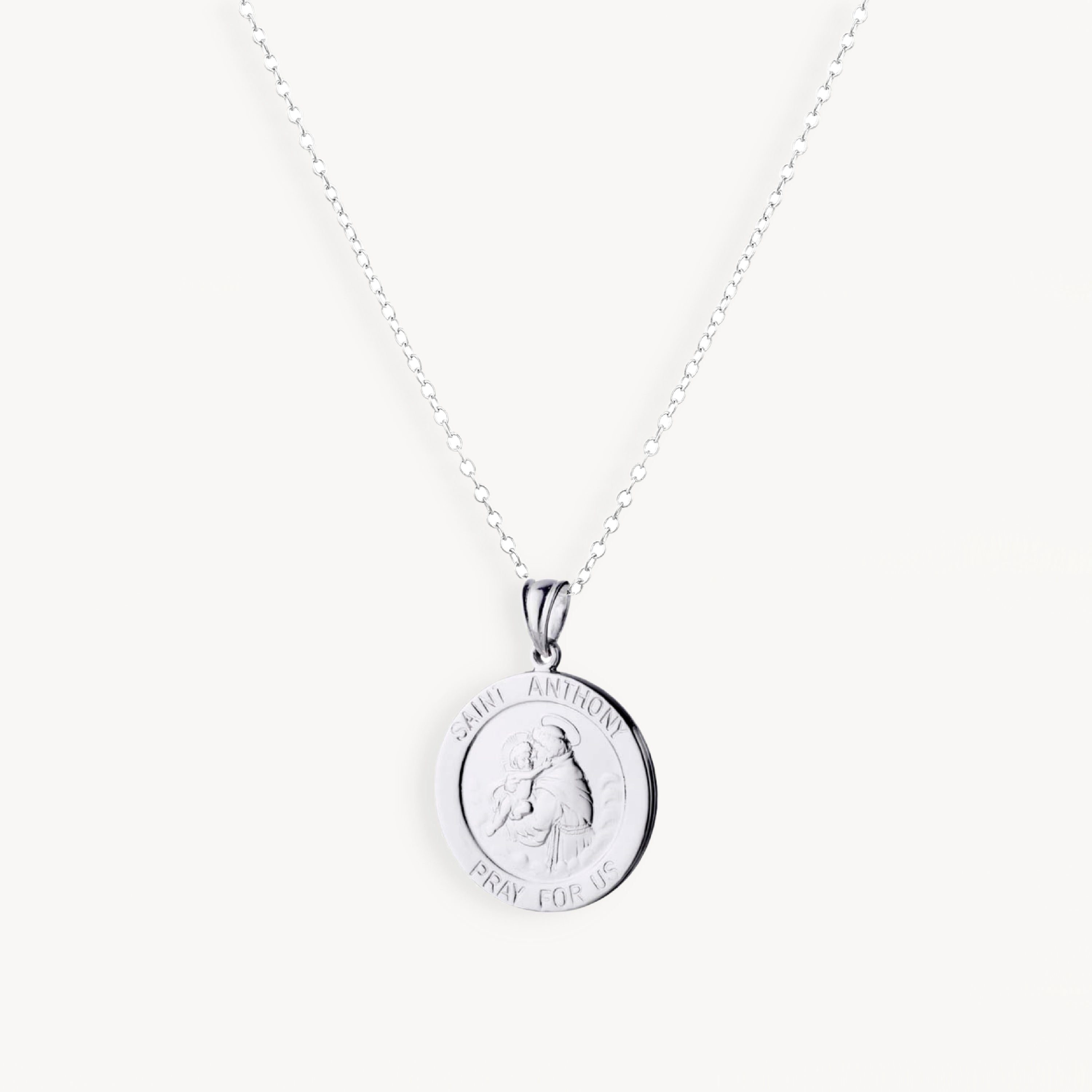 925 STERLING SILVER 22.0 MM. SAINT ANTHONY PENDANT