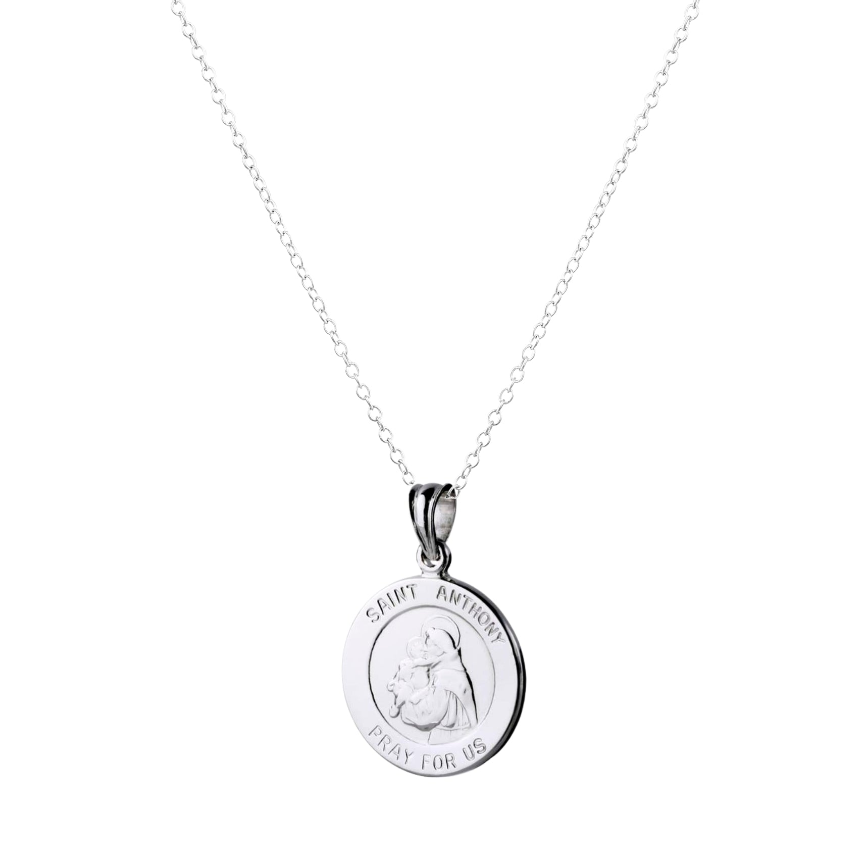925 STERLING SILVER 15.0 MM. SAINT ANTHONY PENDANT