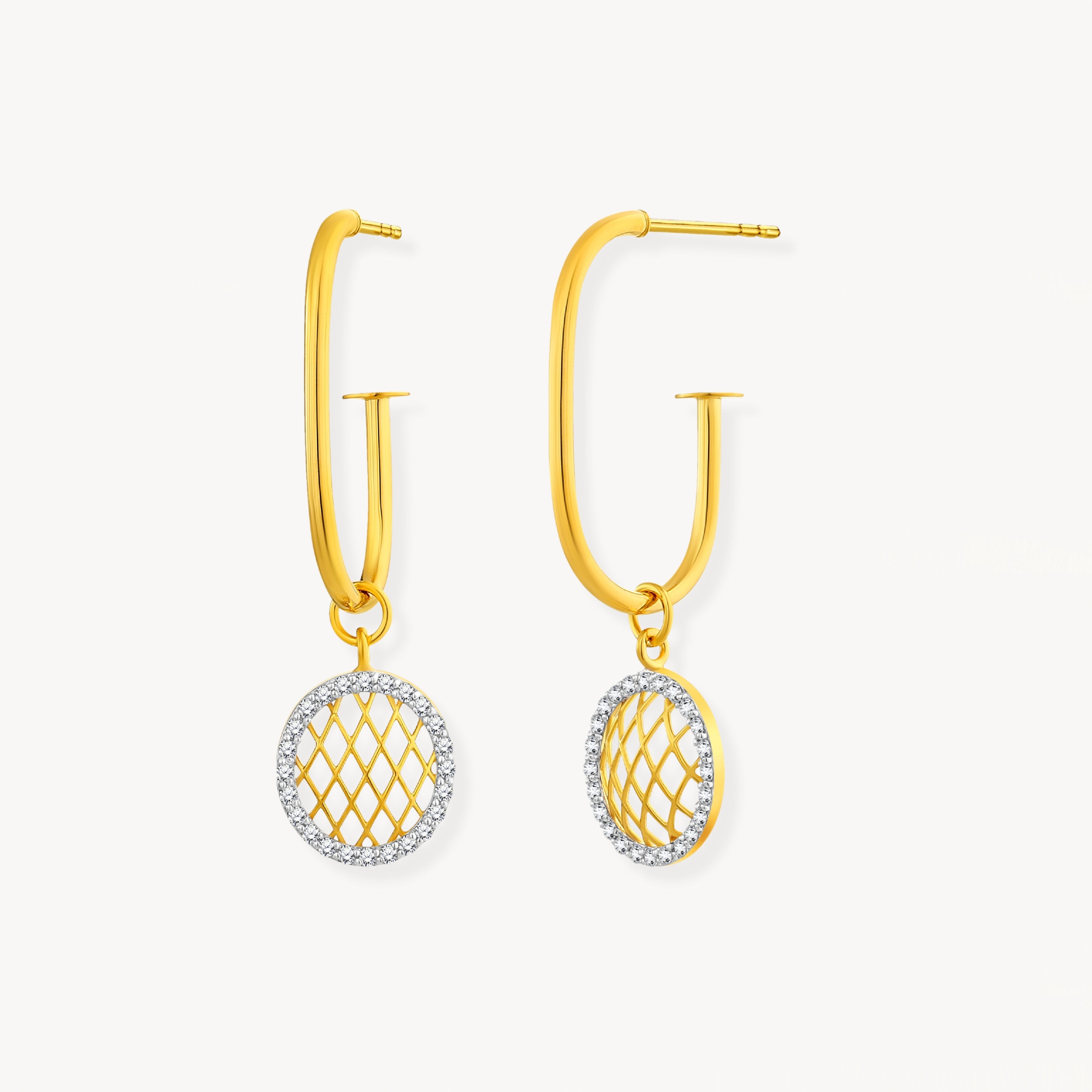 925 STERLING SILVER LE MESH EARRINGS