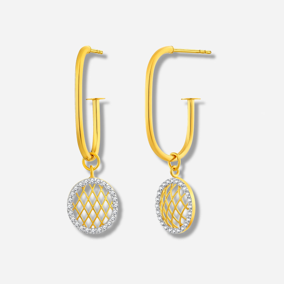 925 STERLING SILVER LE MESH EARRINGS