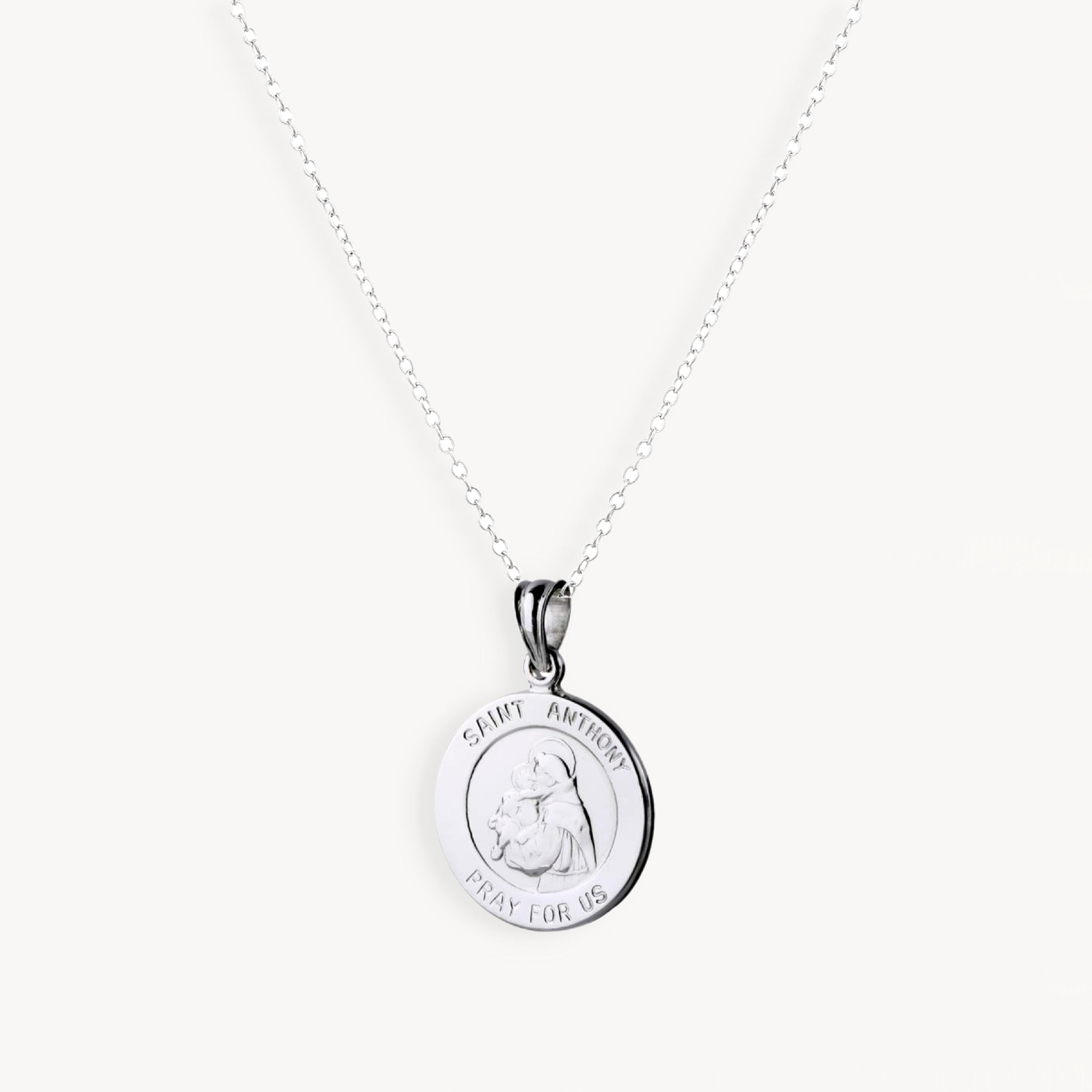 925 STERLING SILVER 15.0 MM. SAINT ANTHONY PENDANT