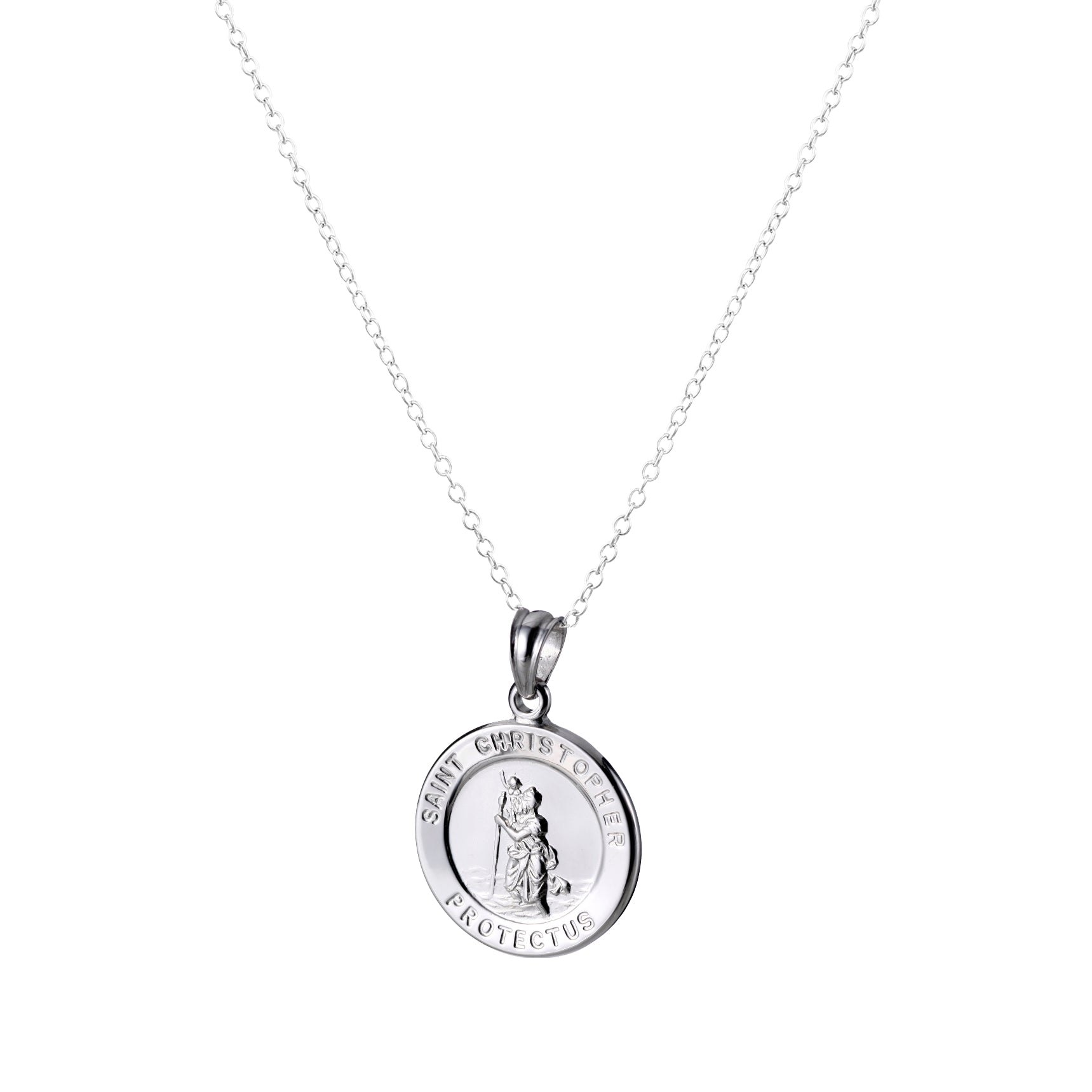 925 STERLING SILVER 15.0 MM SAINT CHRISTOPHER PENDANT