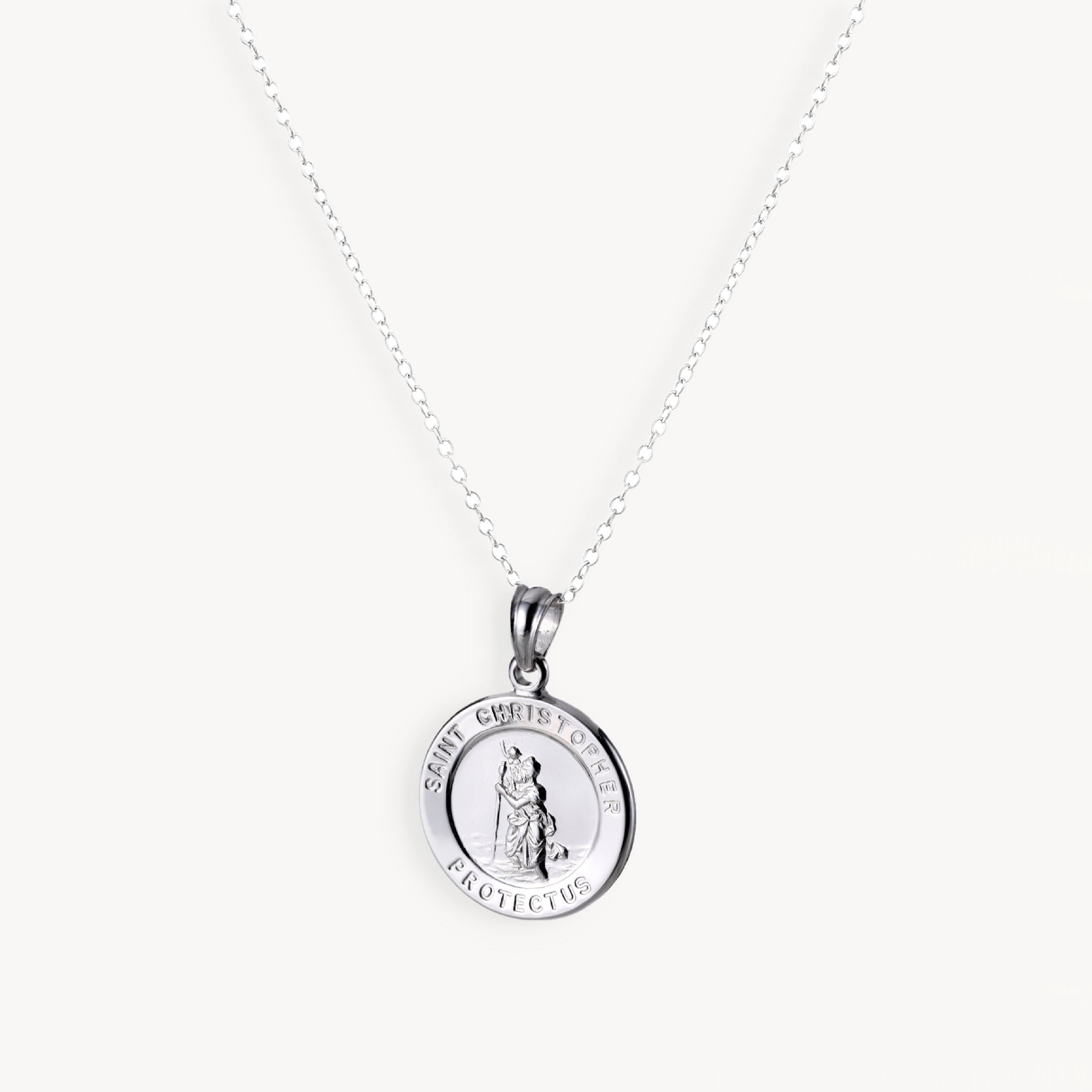 925 STERLING SILVER 15.0 MM SAINT CHRISTOPHER PENDANT