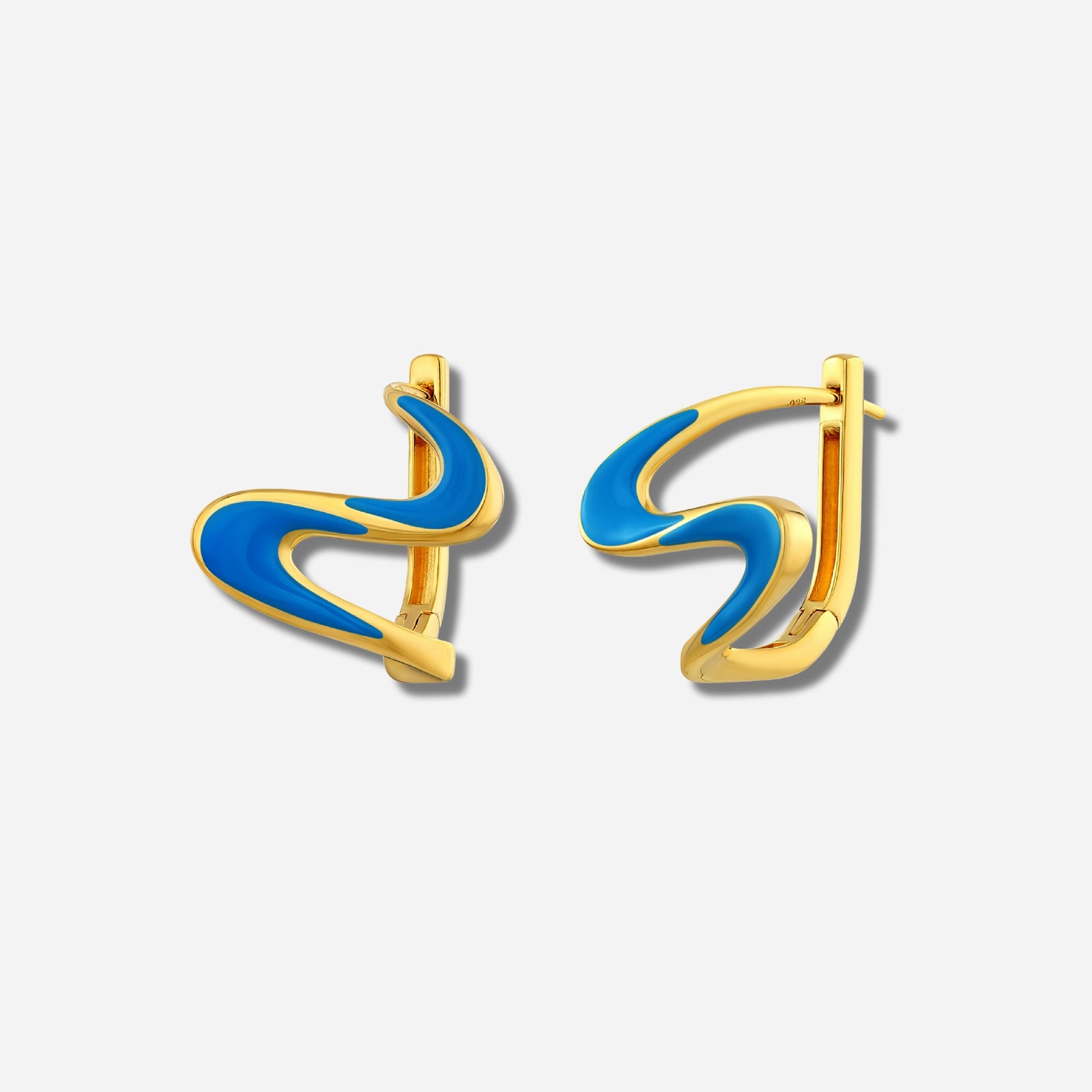 925 STERLING SILVER EARRINGS WITH ENAMEL