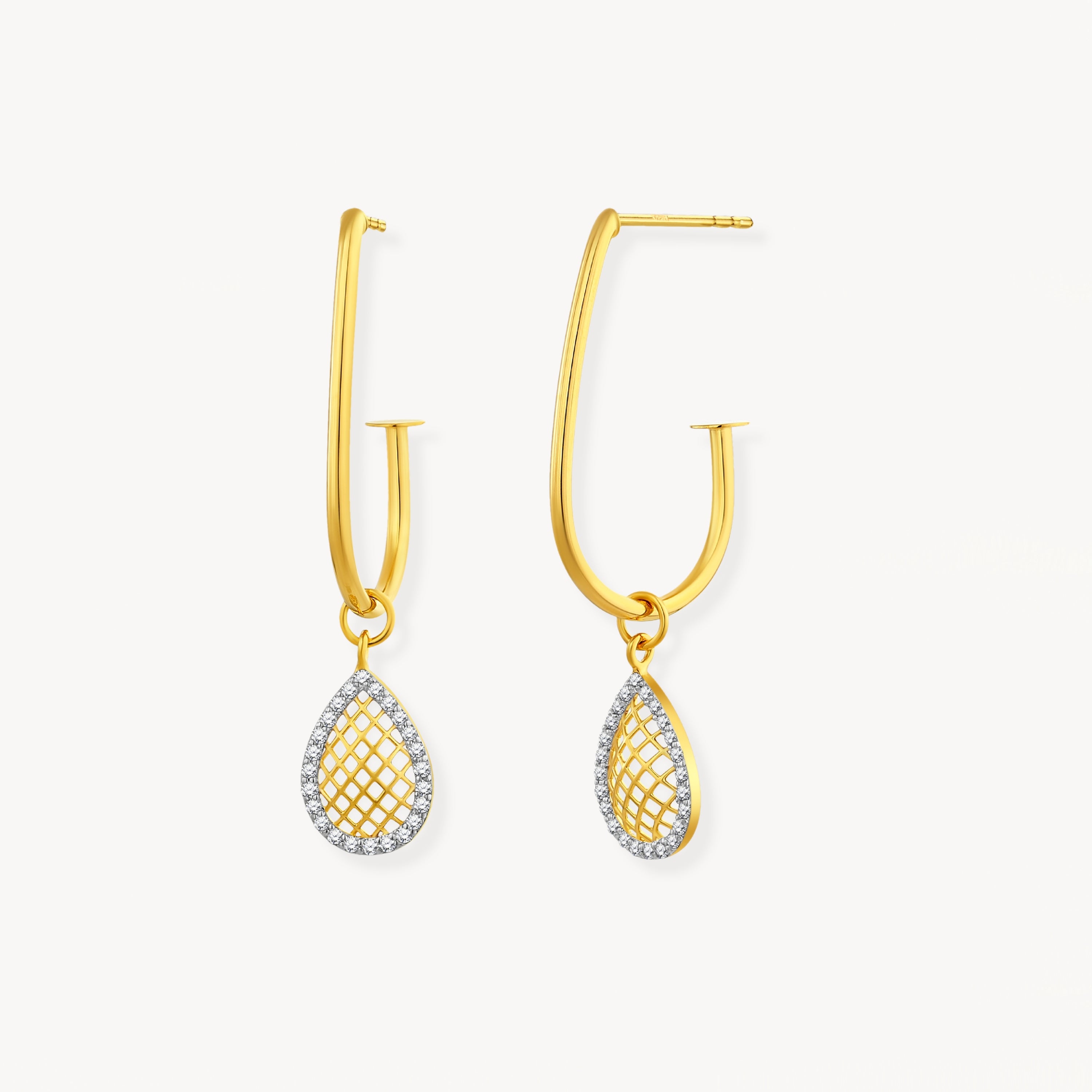 925 STERLING SILVER LE MESH EARRINGS