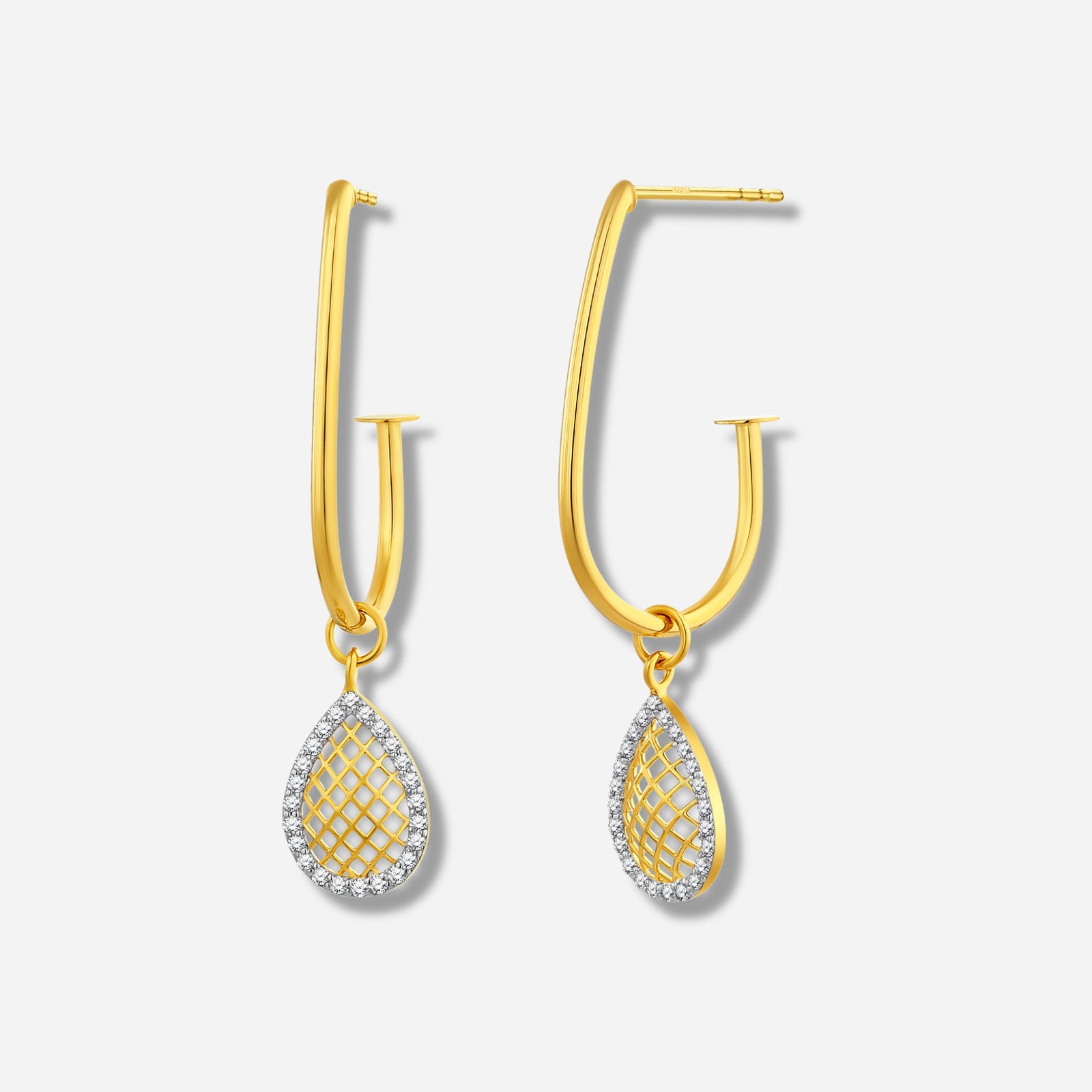 925 STERLING SILVER LE MESH EARRINGS