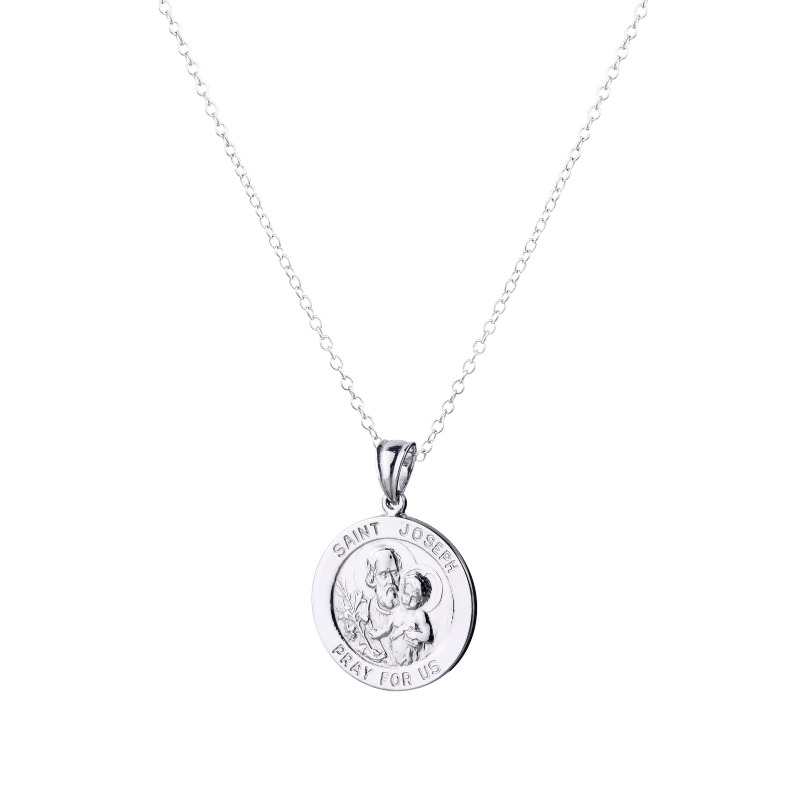 925 STERLING SILVER 20.0 MM SAINT JOSEPH PENDANT
