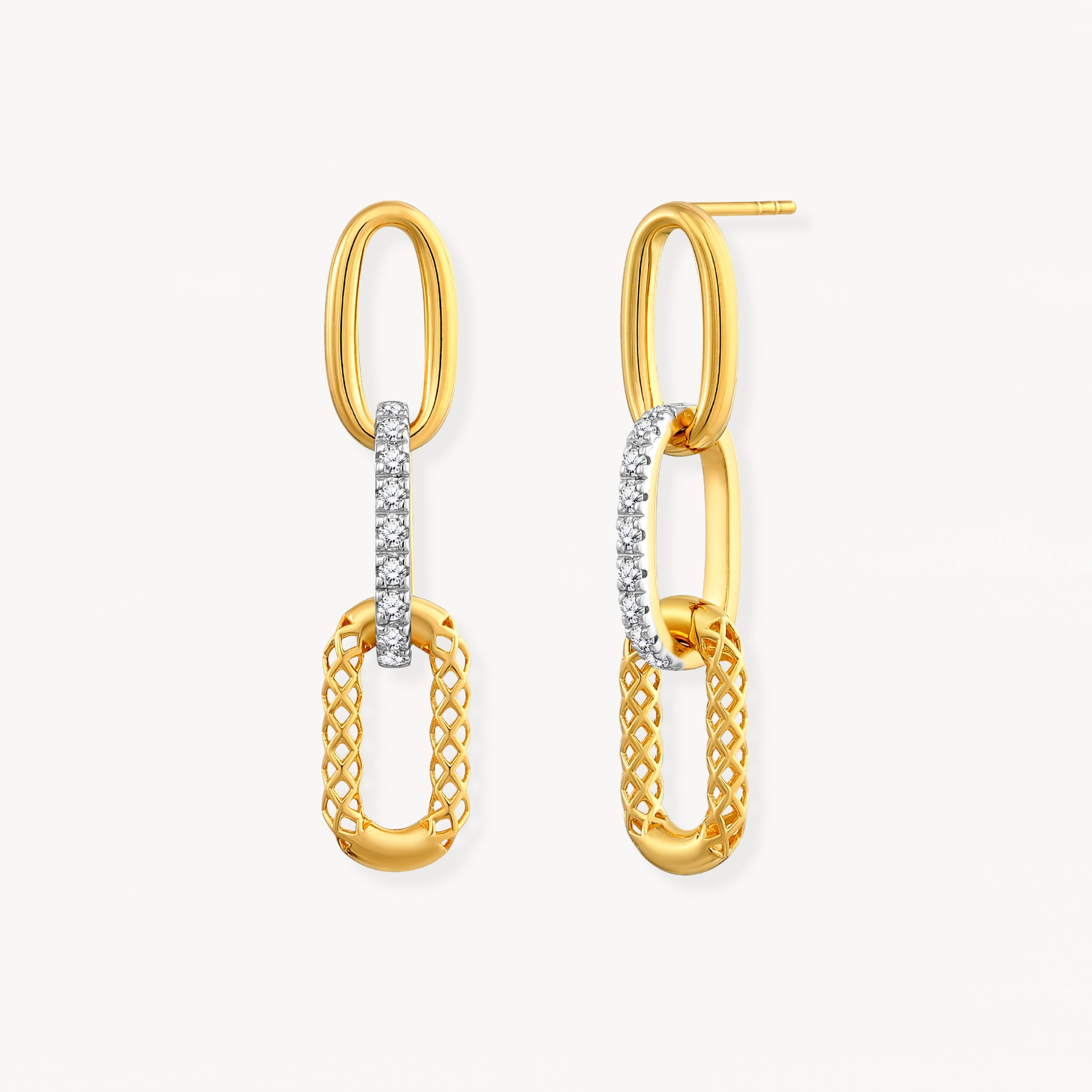 925 STERLING SILVER LE MESH EARRINGS