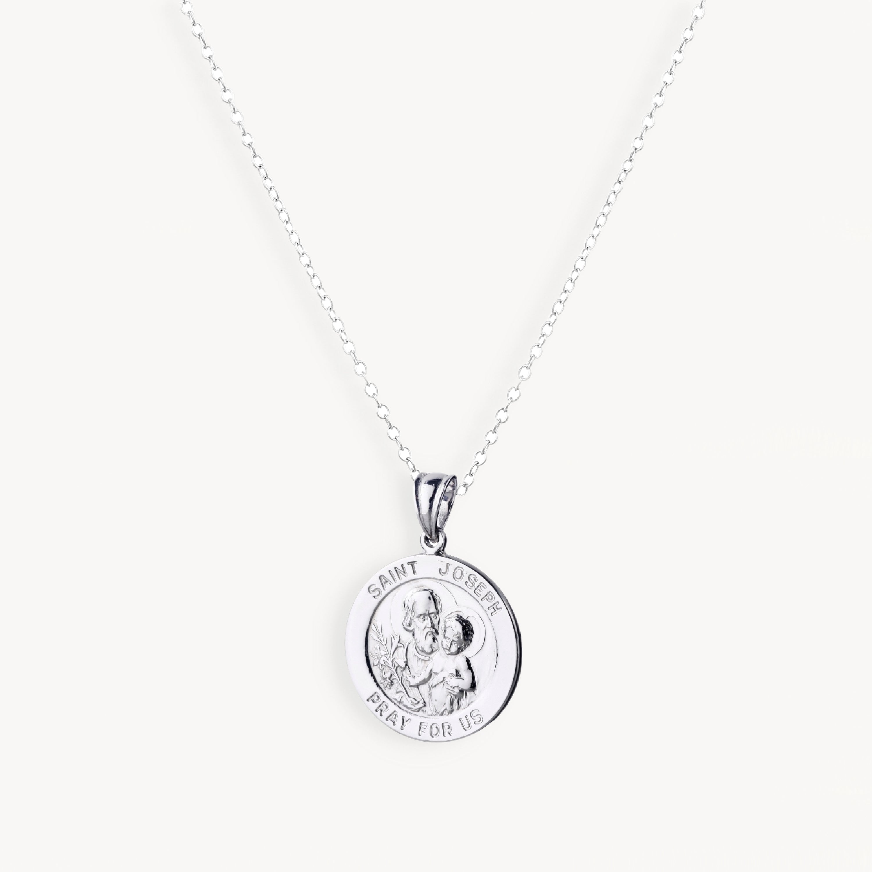 925 STERLING SILVER 20.0 MM SAINT JOSEPH PENDANT