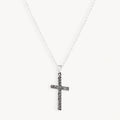 925 STERLING SILVER MESH CROSS PENDANT 25.0 MM