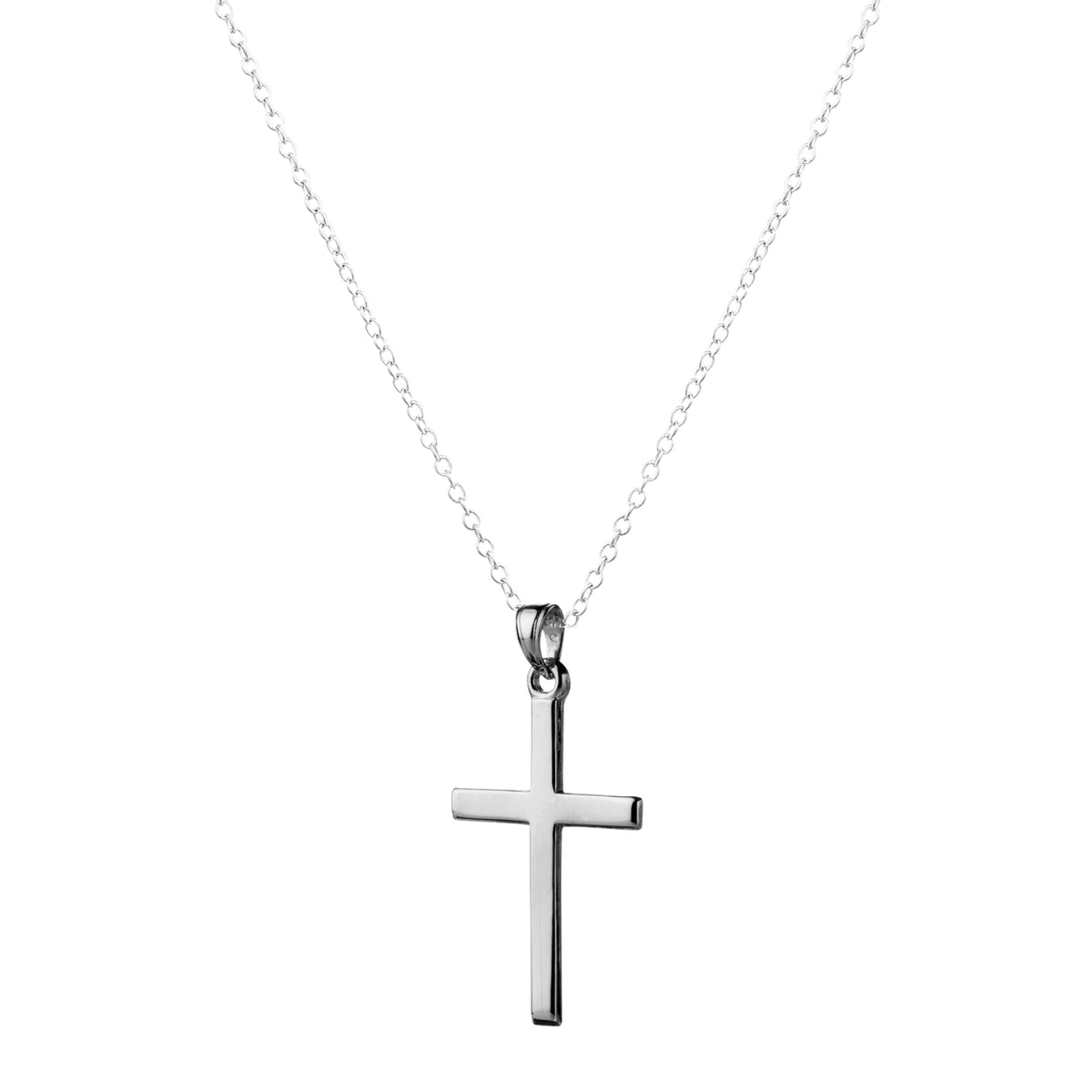 925 STERLING SILVER CROSS PENDANT PLAIN 30.0 MM.