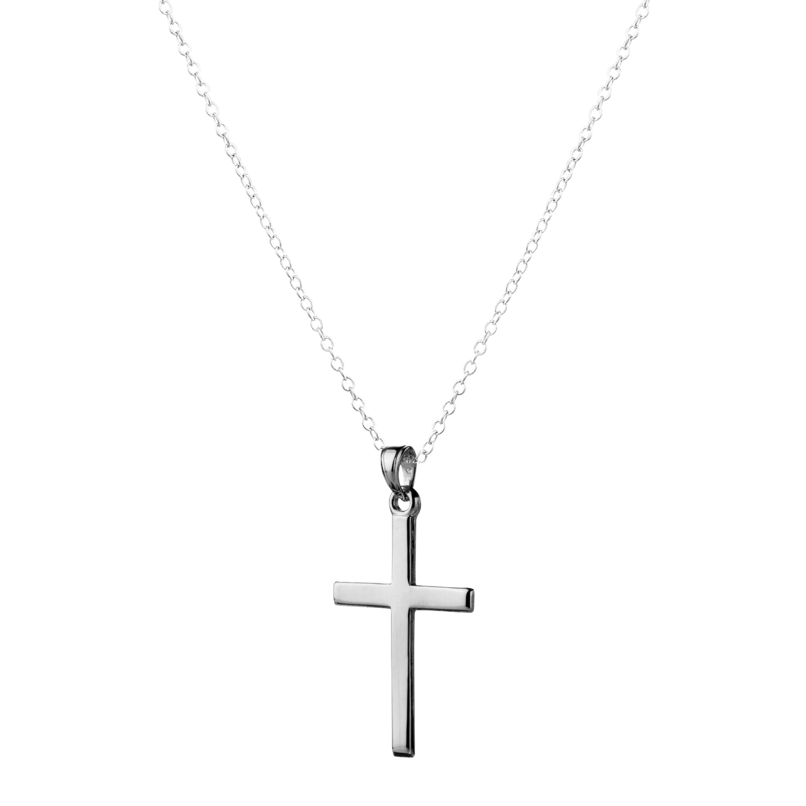 925 STERLING SILVER CROSS PENDANT PLAIN 30.0 MM.