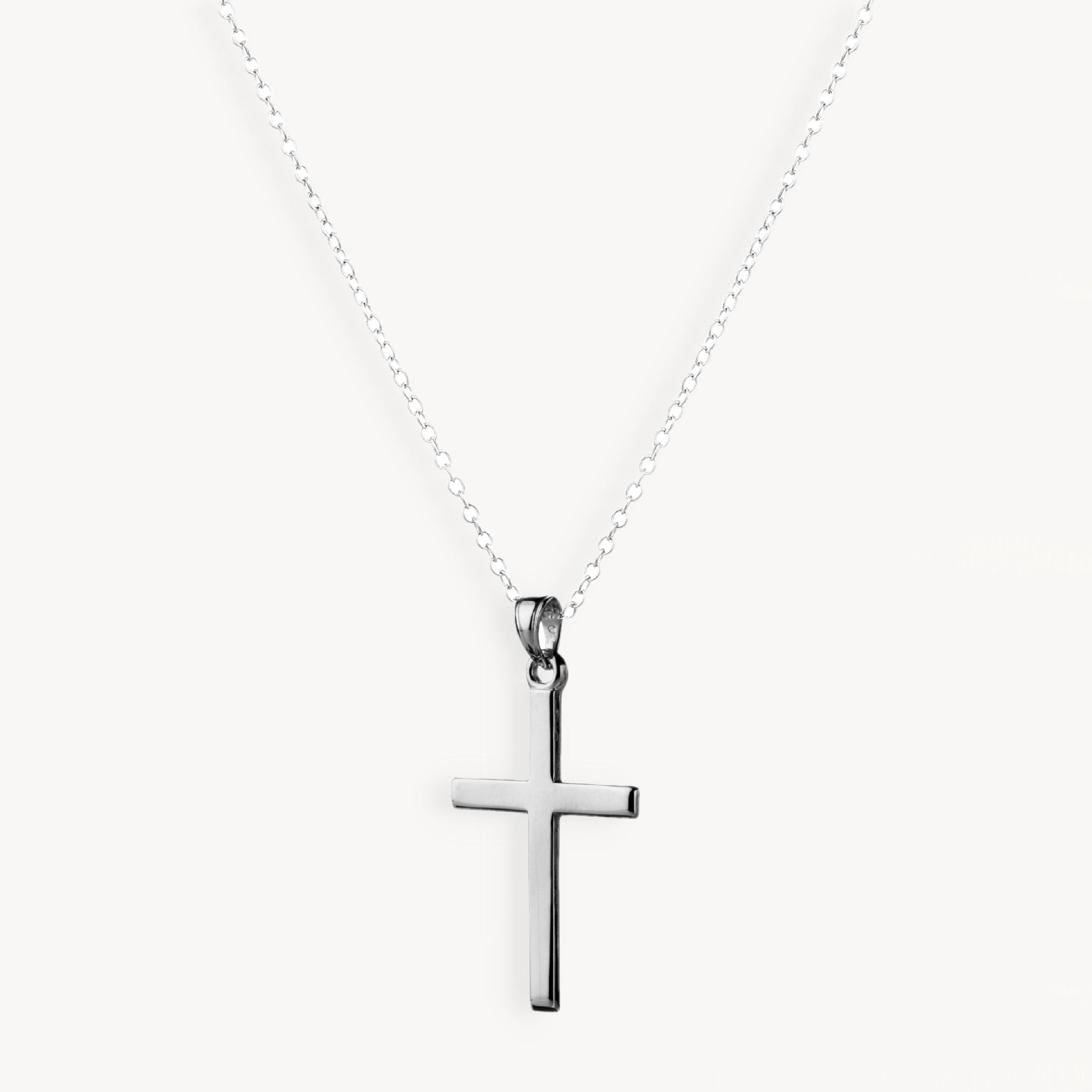 925 STERLING SILVER CROSS PENDANT PLAIN 30.0 MM.