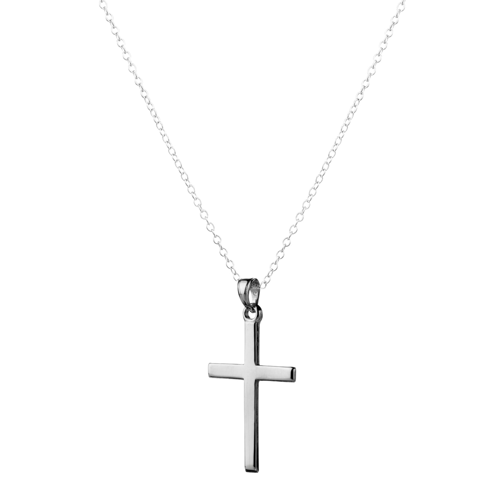 925 STERLING SILVER CROSS PENDANT PLAIN 30.0 MM.