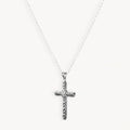 925 STERLING SILVER DOT CROSS PENDANT 40.0 MM.
