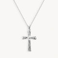 925 STERLING SILVER CLASSIC CROSS PENDANT WITH DIAMOND CUT 30.0 MM.