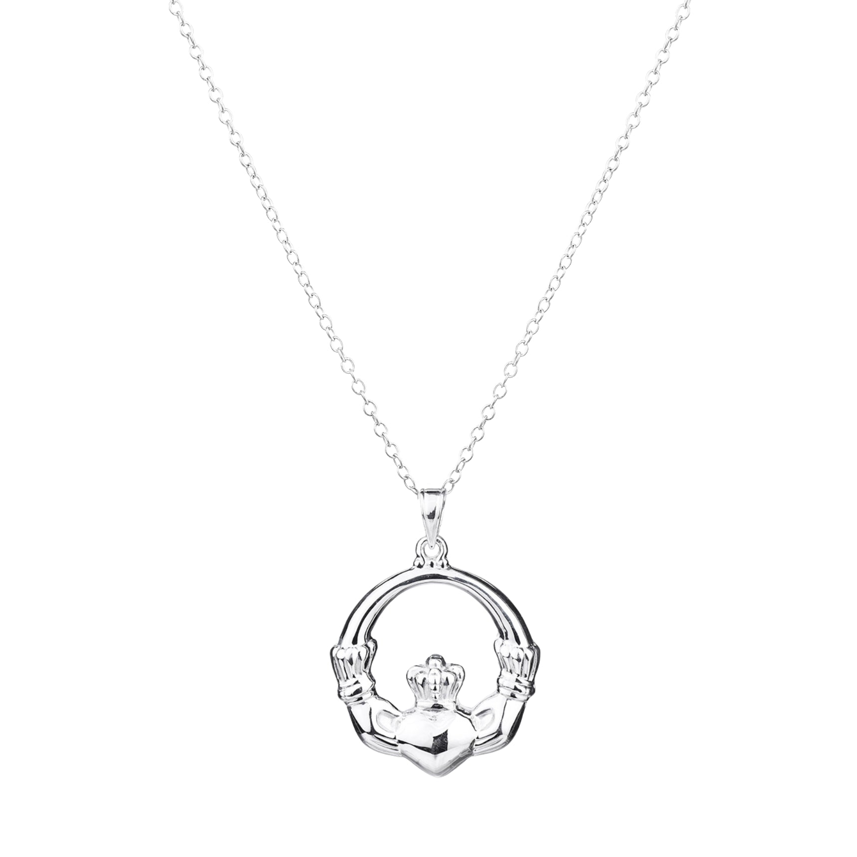 925 STERLING SILVER CLADDAGH PENDANT 25.0 MM