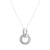 925 STERLING SILVER HALO DANGLED RING PENDANT