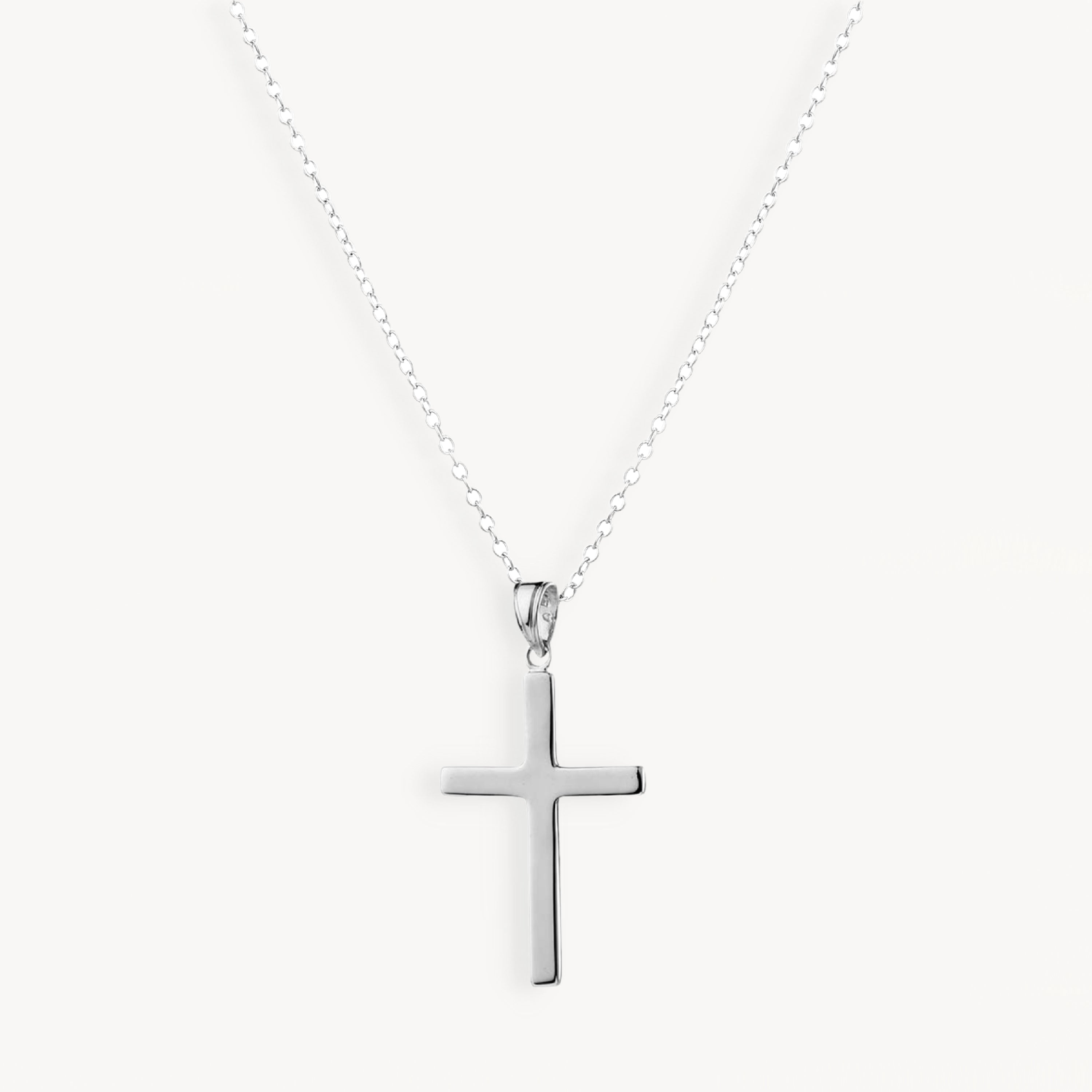 925 STERLING SILVER CLASSIC PLAIN CROSS PENDANT