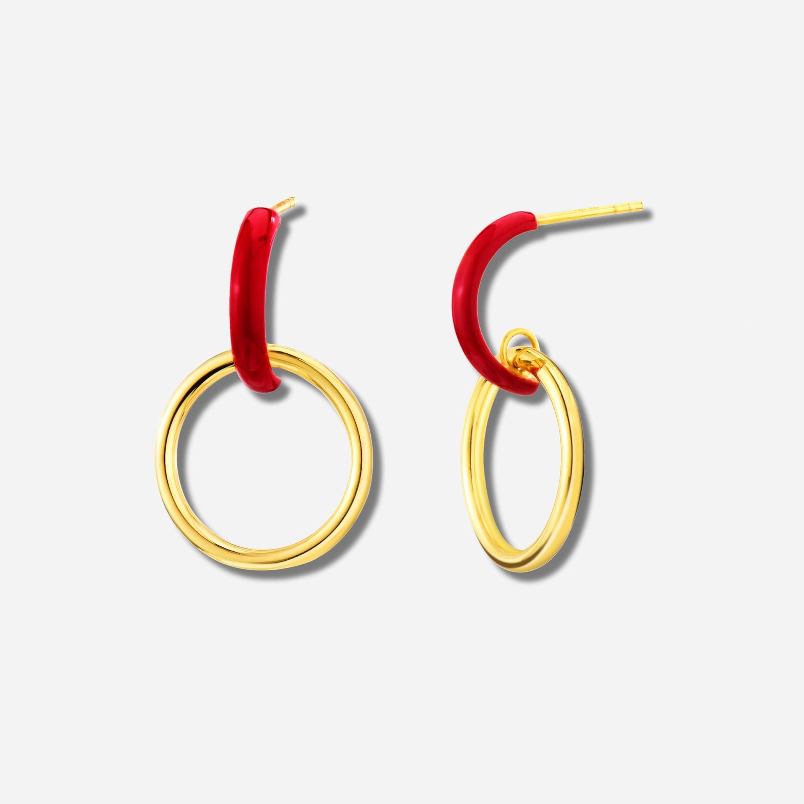 925 STERLING SILVER EARRINGS WITH ENAMEL