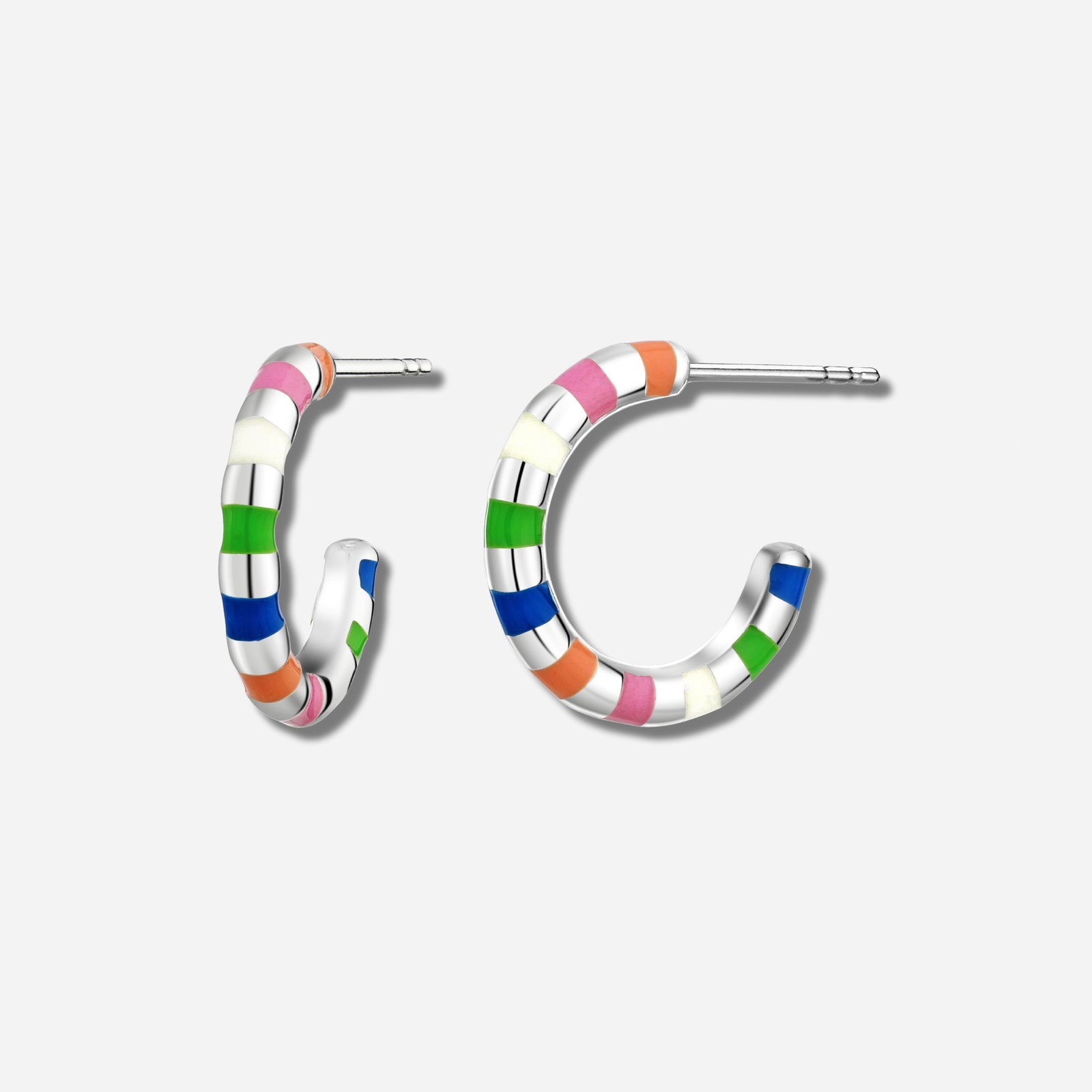 925 STERLING SILVER EARRINGS WITH ENAMEL