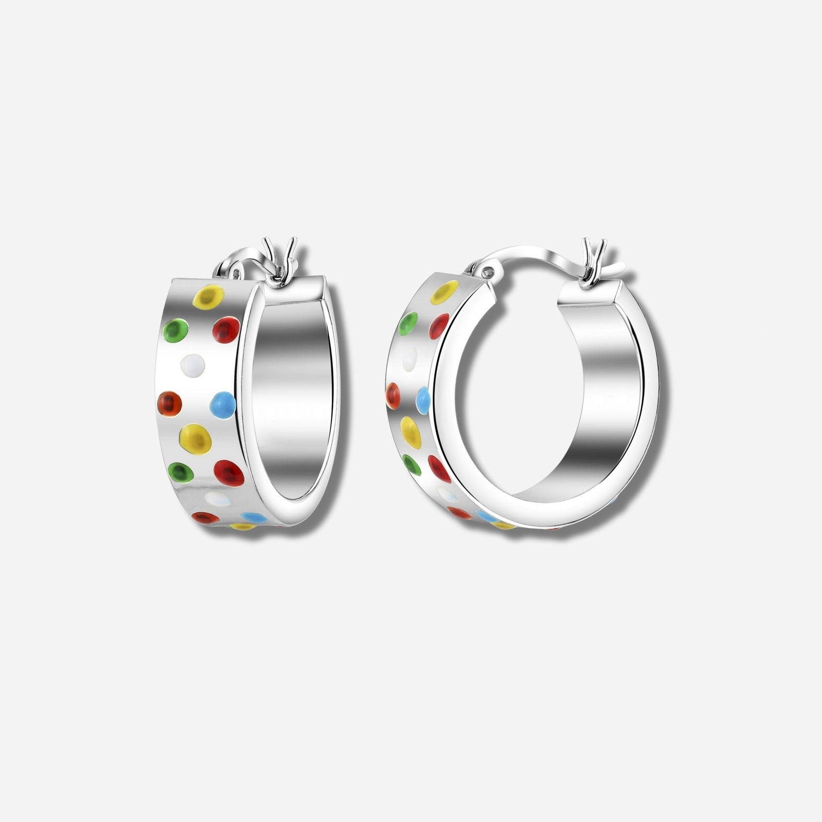 925 STERLING SILVER EARRINGS WITH ENAMEL