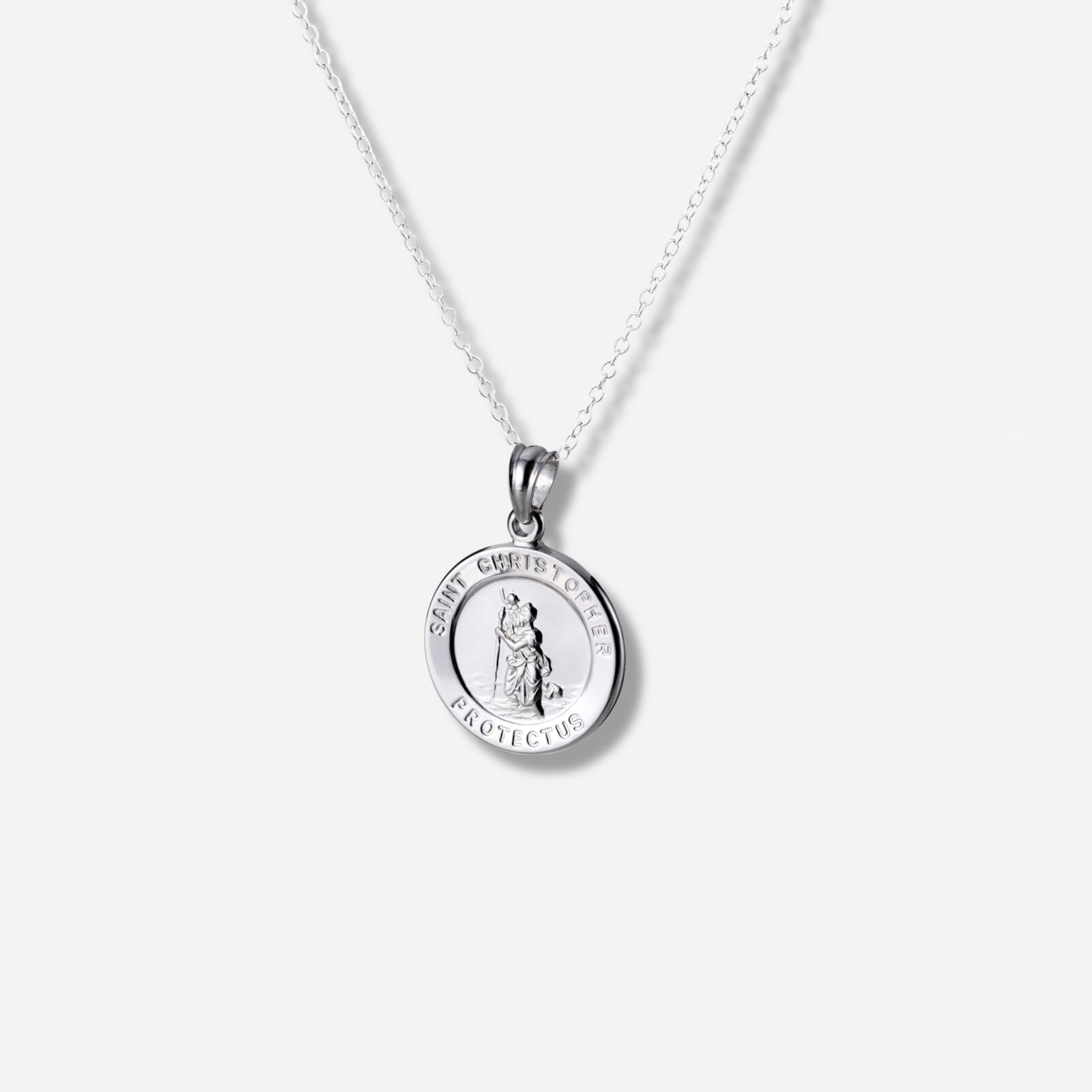 925 STERLING SILVER 15.0 MM SAINT CHRISTOPHER PENDANT