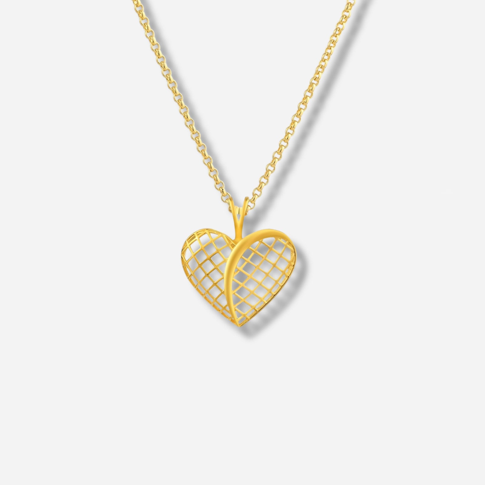 925 STERLING SILVER LE MESH HEART PENDANT